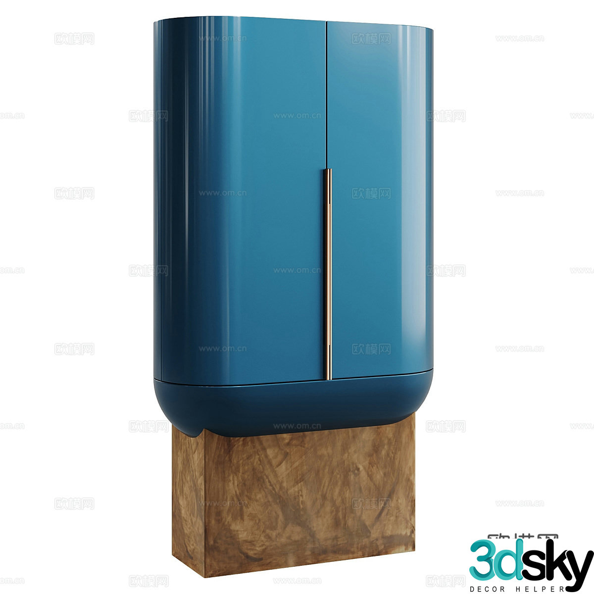 Modern Italian light luxury decorative sideboard wine cabinet high cabinet 3D model