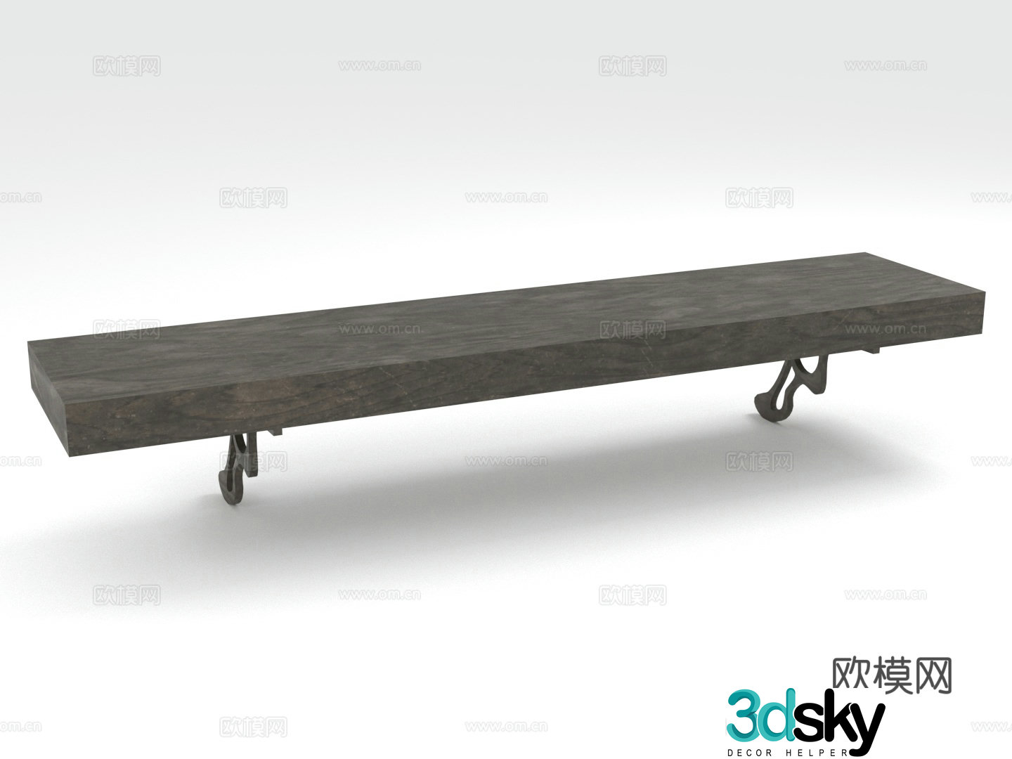 Wall shelf Shelf Shelf Wall mount One-line partition 3D model