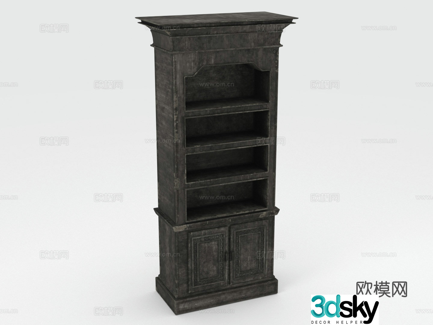 Bookshelf Shelf Display Shelf Floor-standing Bookshelf 3D Model