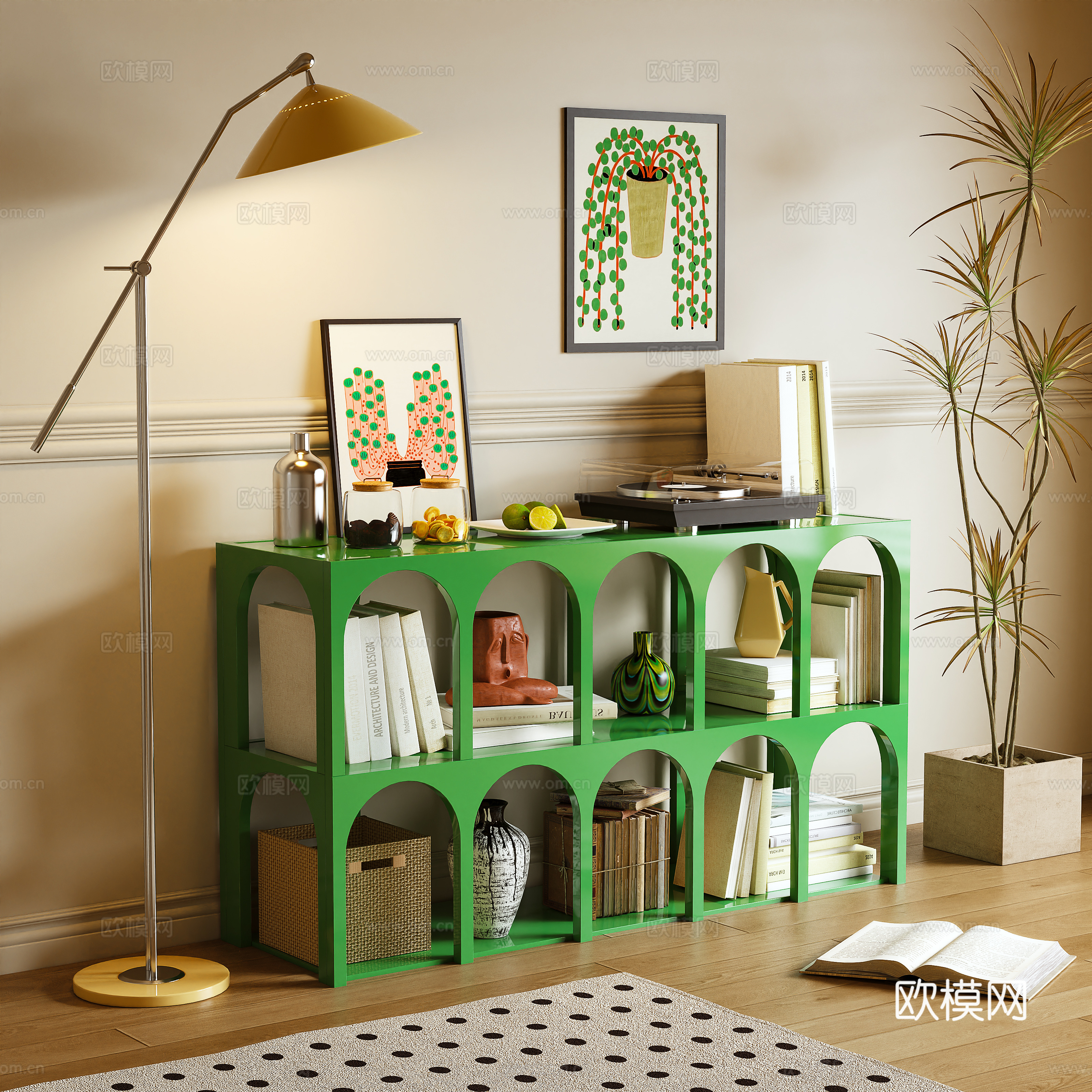 Storage rack Decorative rack Ornament 3D model