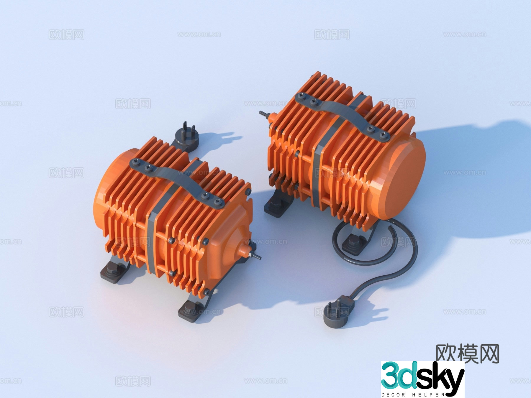 Motor Motor Engine Engine Power System Industrial Equipment 3D Model