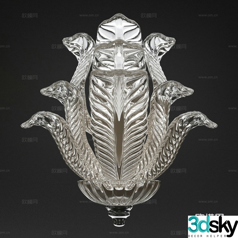 Modern wall lamp wall lamp glass wall lamp 3d model