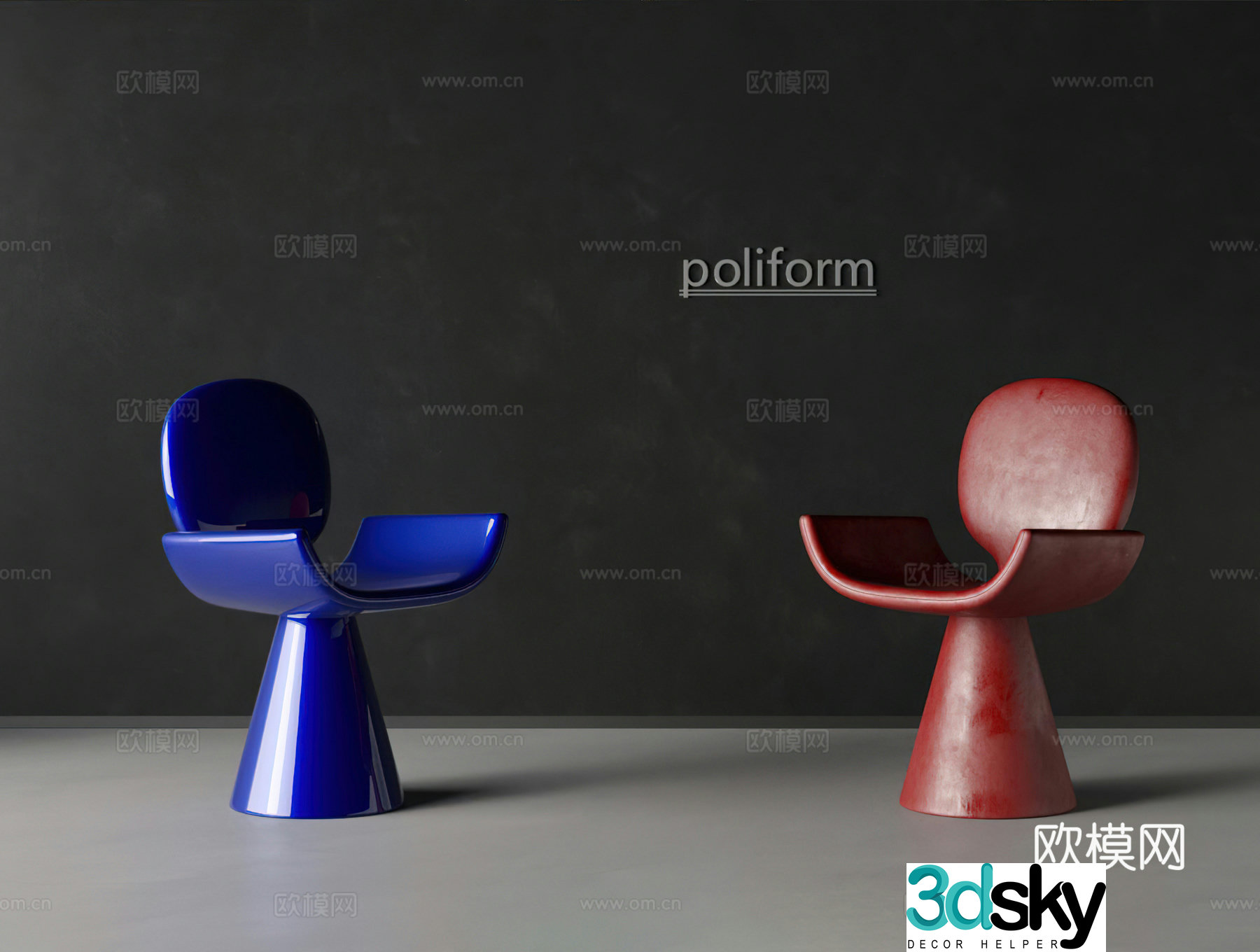 Modern leisure chair Single chair Leisure sofa Negotiation chair Leisure chair Hanging painting Carpet 3D model