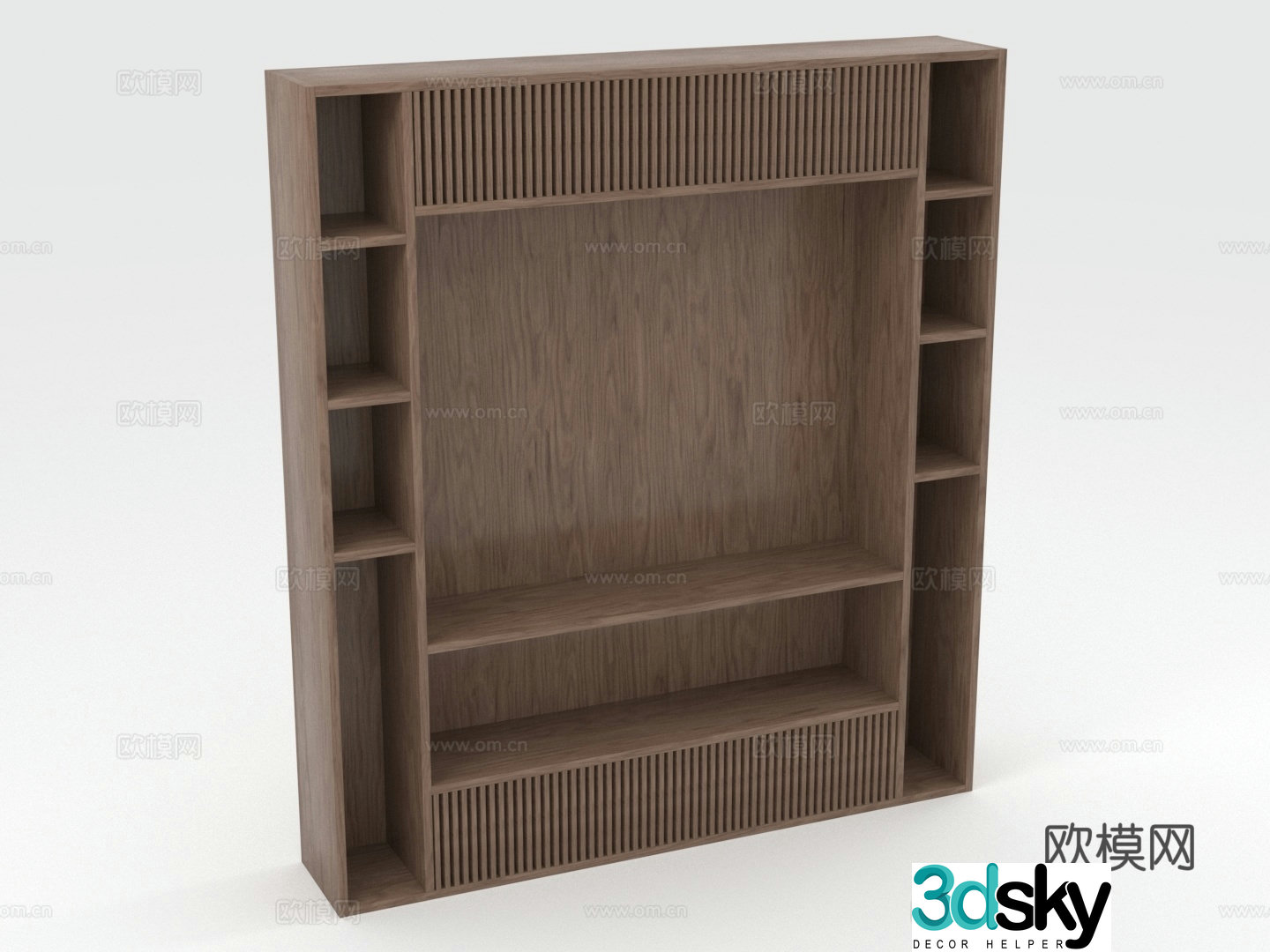 Shelf Bookshelf TV Cabinet Combination Cabinet 3D Model