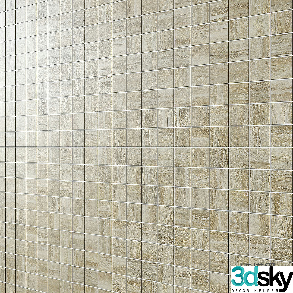 New Chinese tiles mosaic tiles antique tiles 3d model