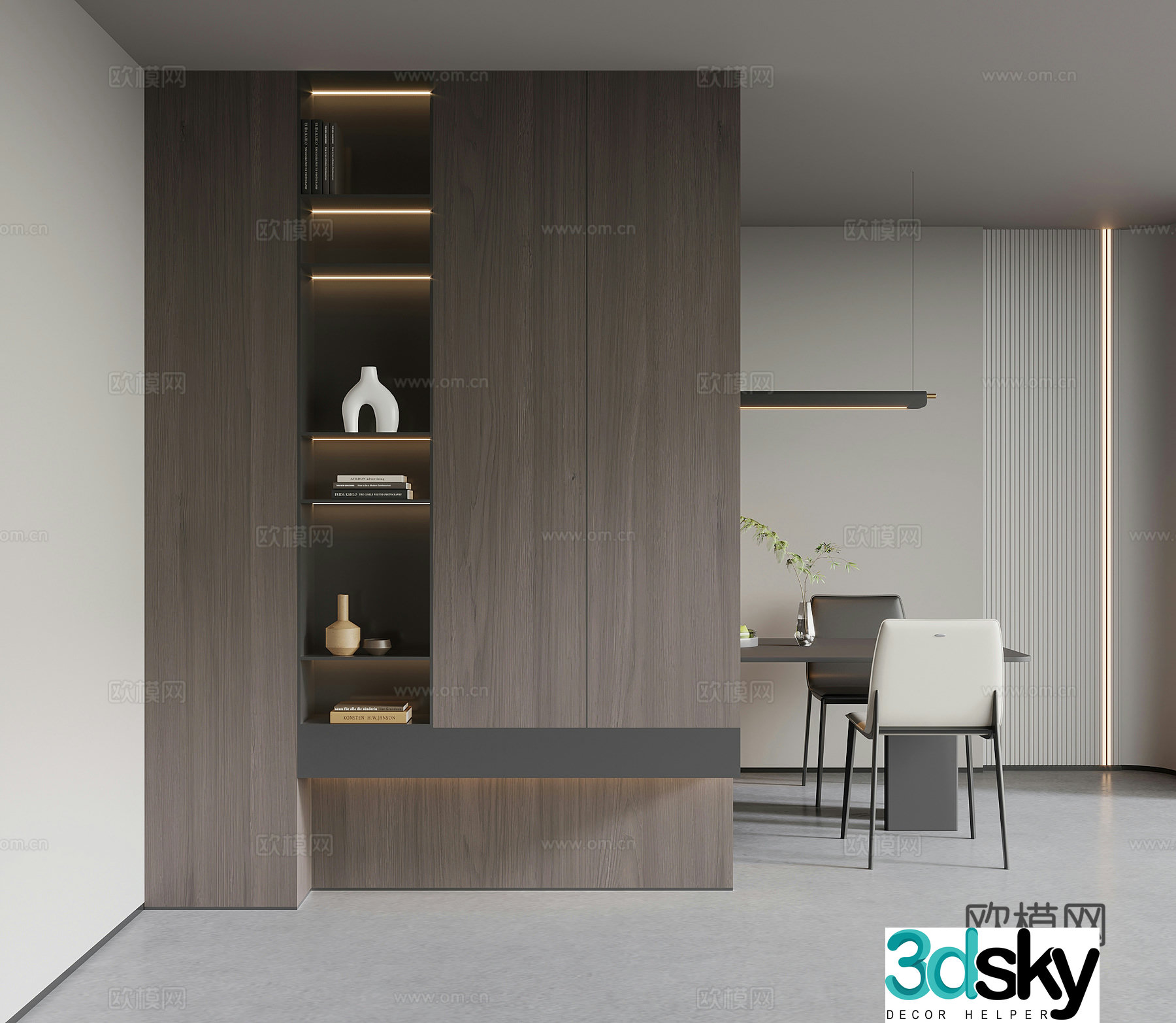 Porch Modern Italian style porch Entrance cabinet 3D model