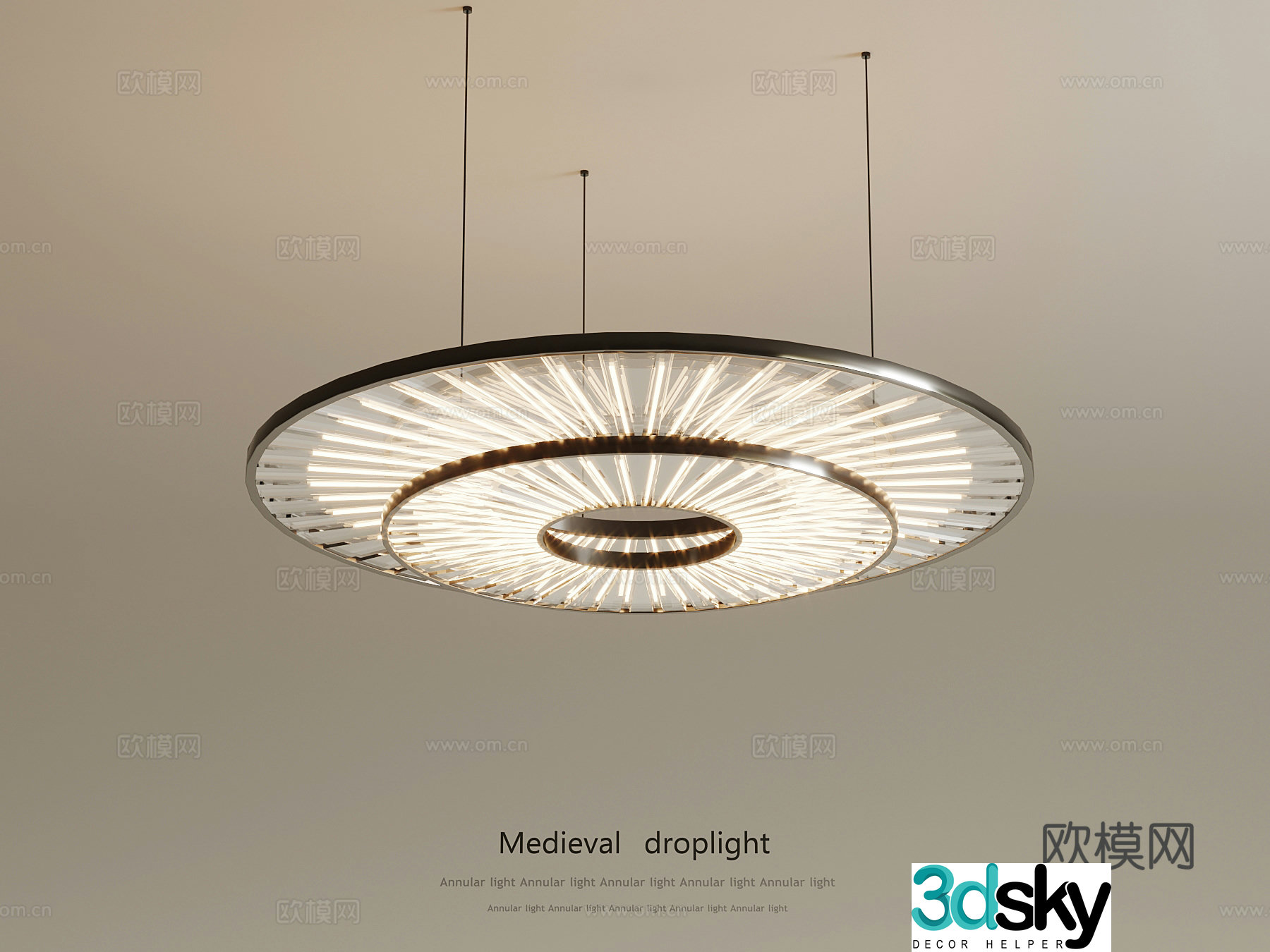Modern chandelier 3d model