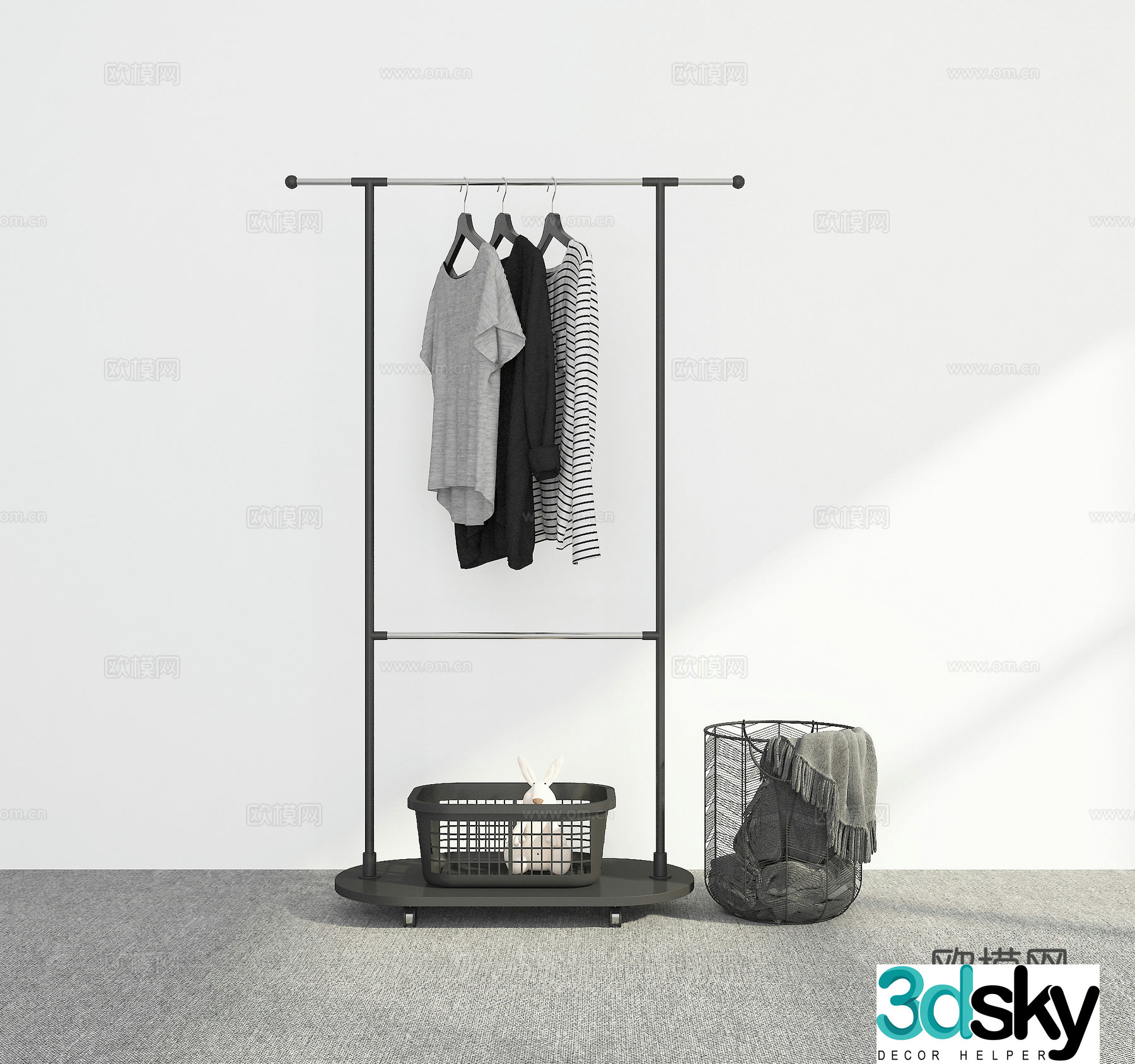 Modern clothes hanger 3d model