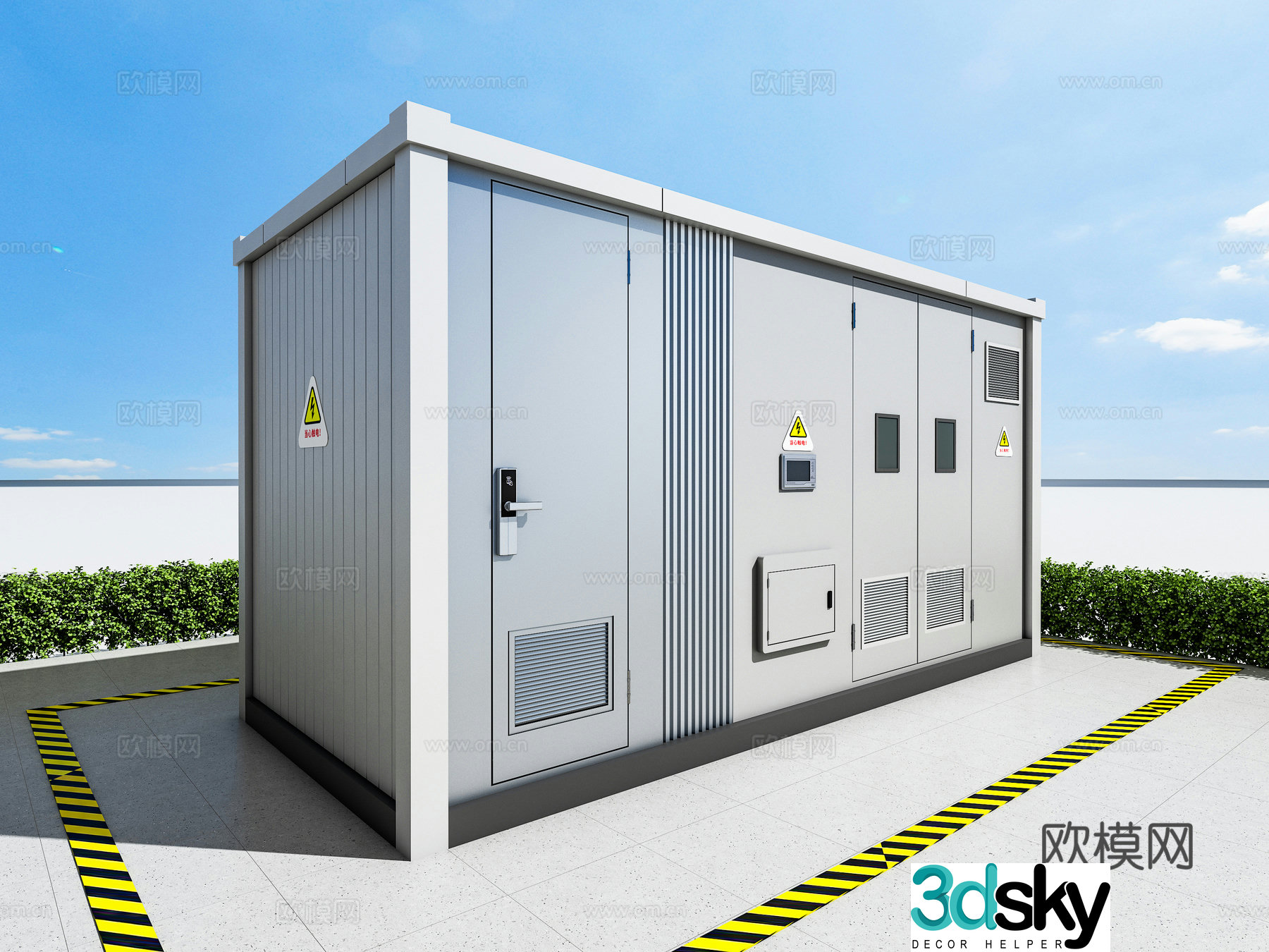 Nordic wind box power distribution room distribution cabinet 3D model