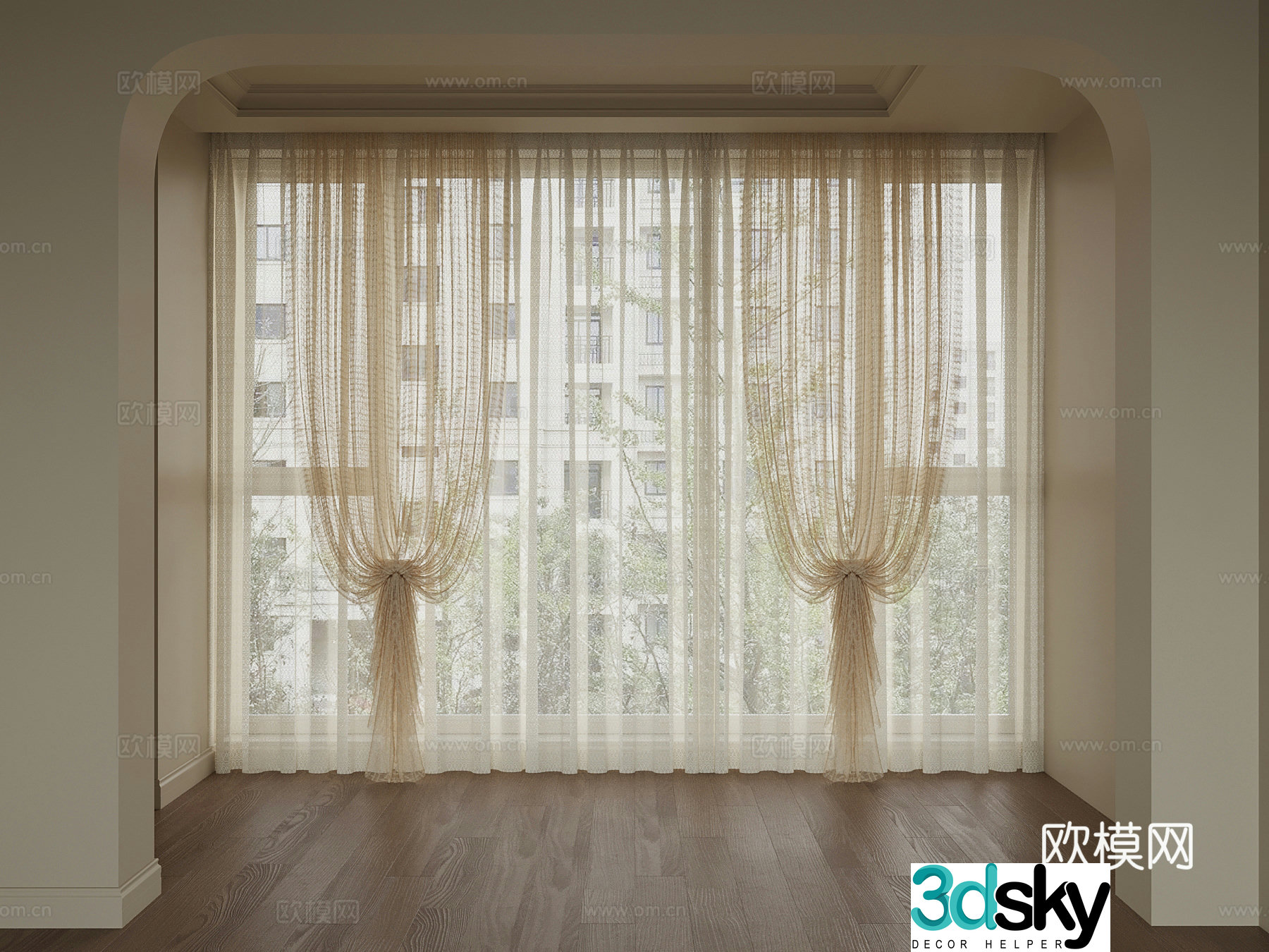 French curtain 3d model