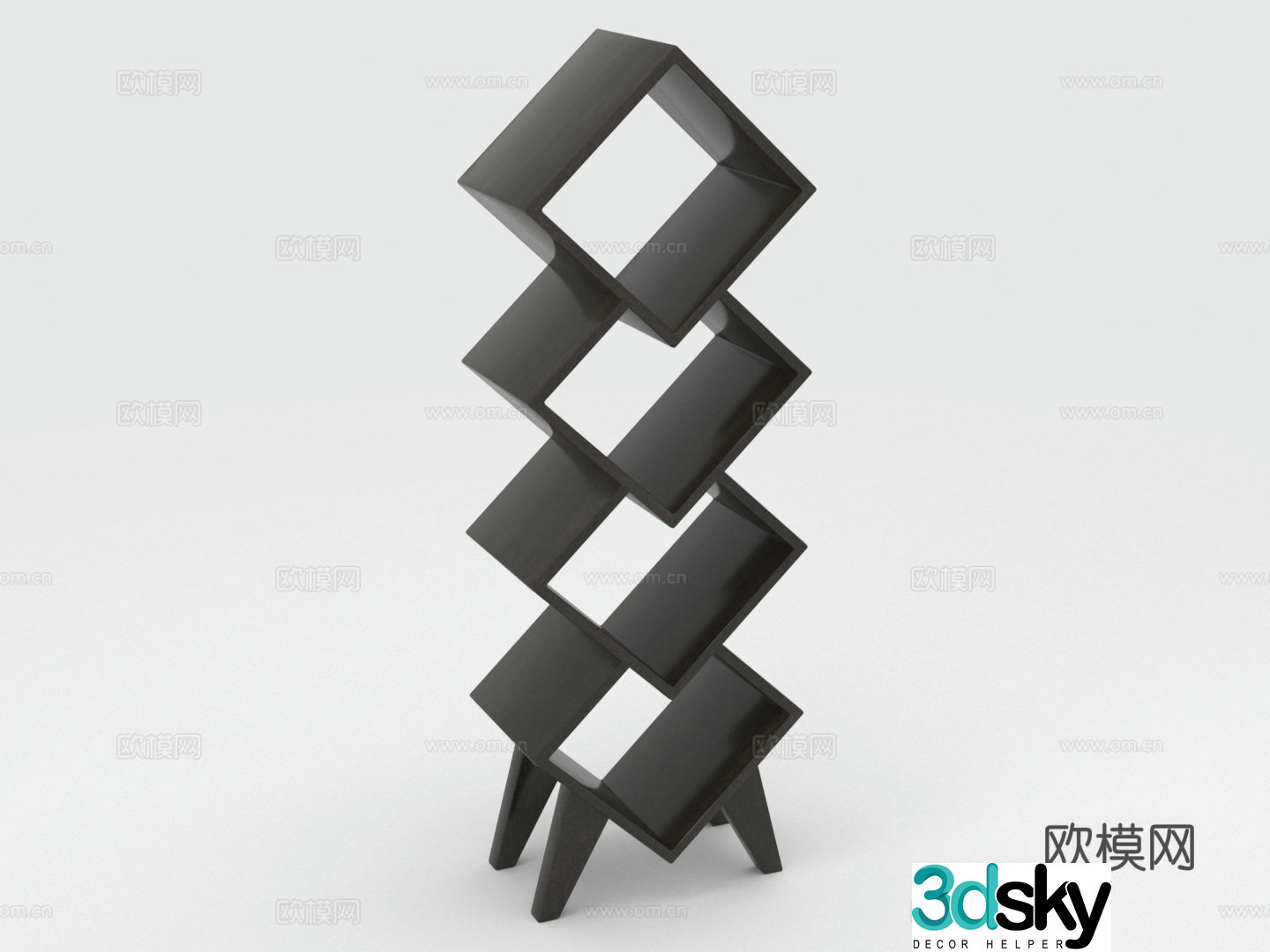 Shelf Bookshelf Exhibition rack Floor stand 3D model