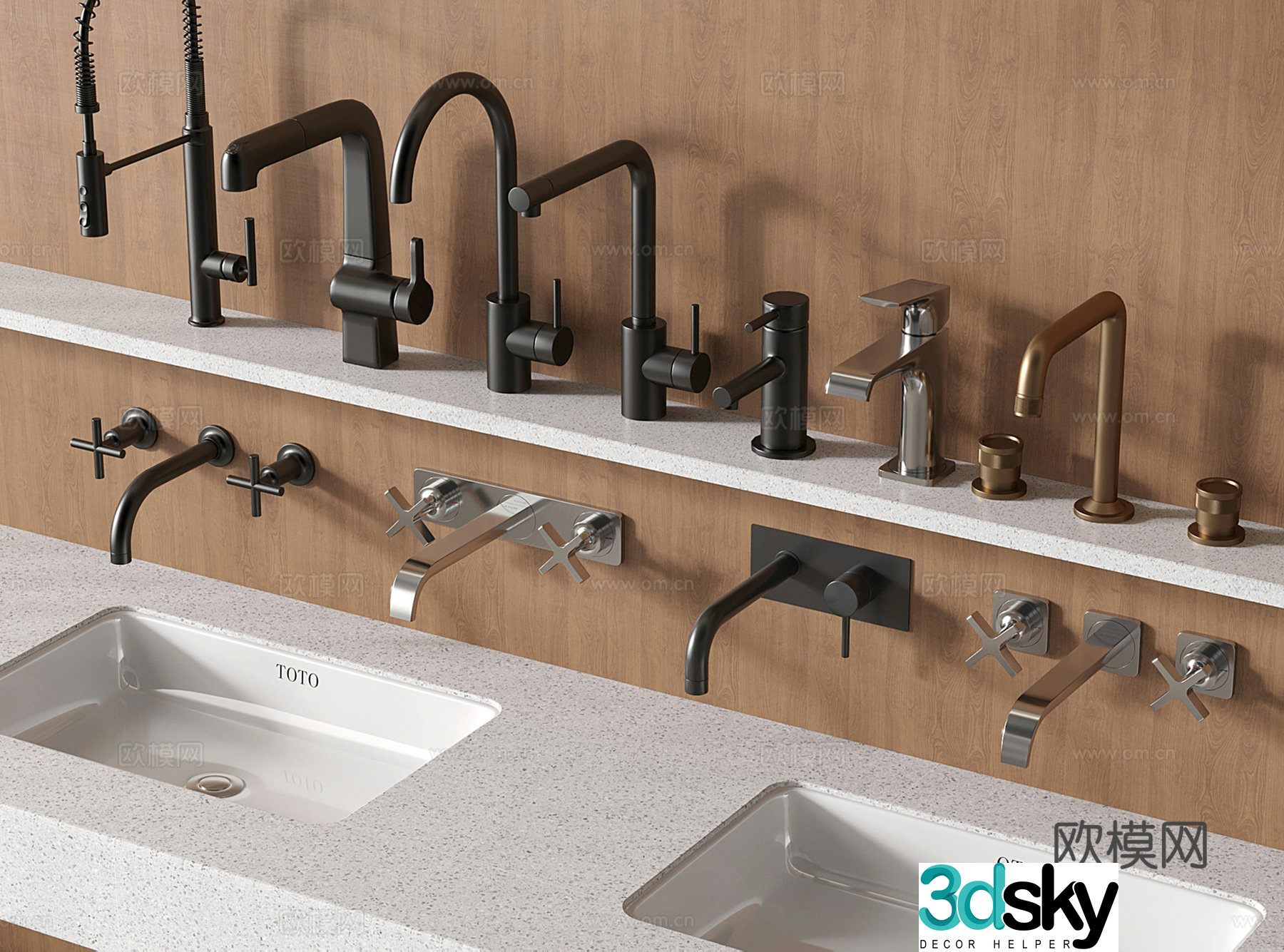 Modern metal faucet Vegetable basin faucet Wash basin faucet Wall faucet 3D model
