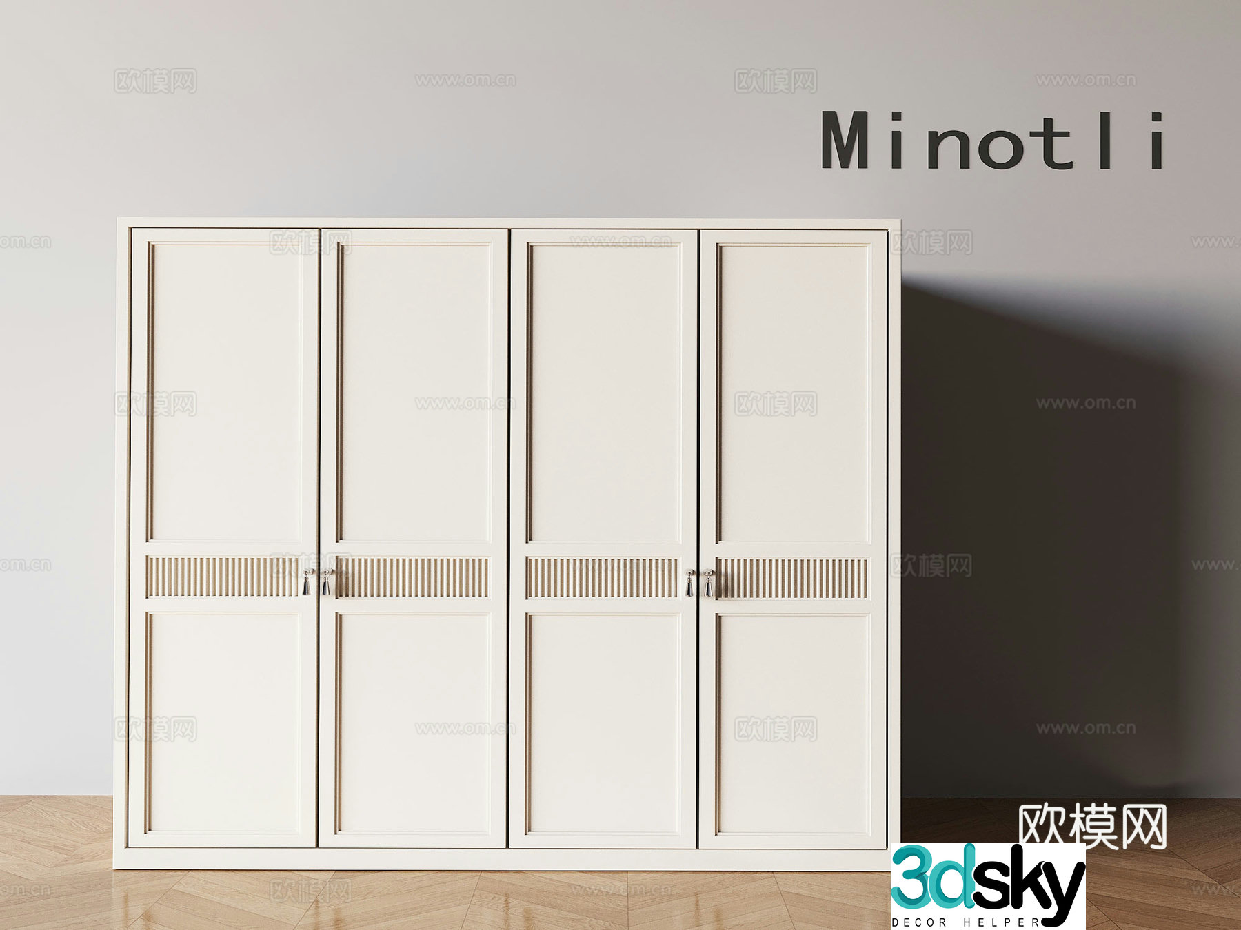 Modern home wardrobe 3d model