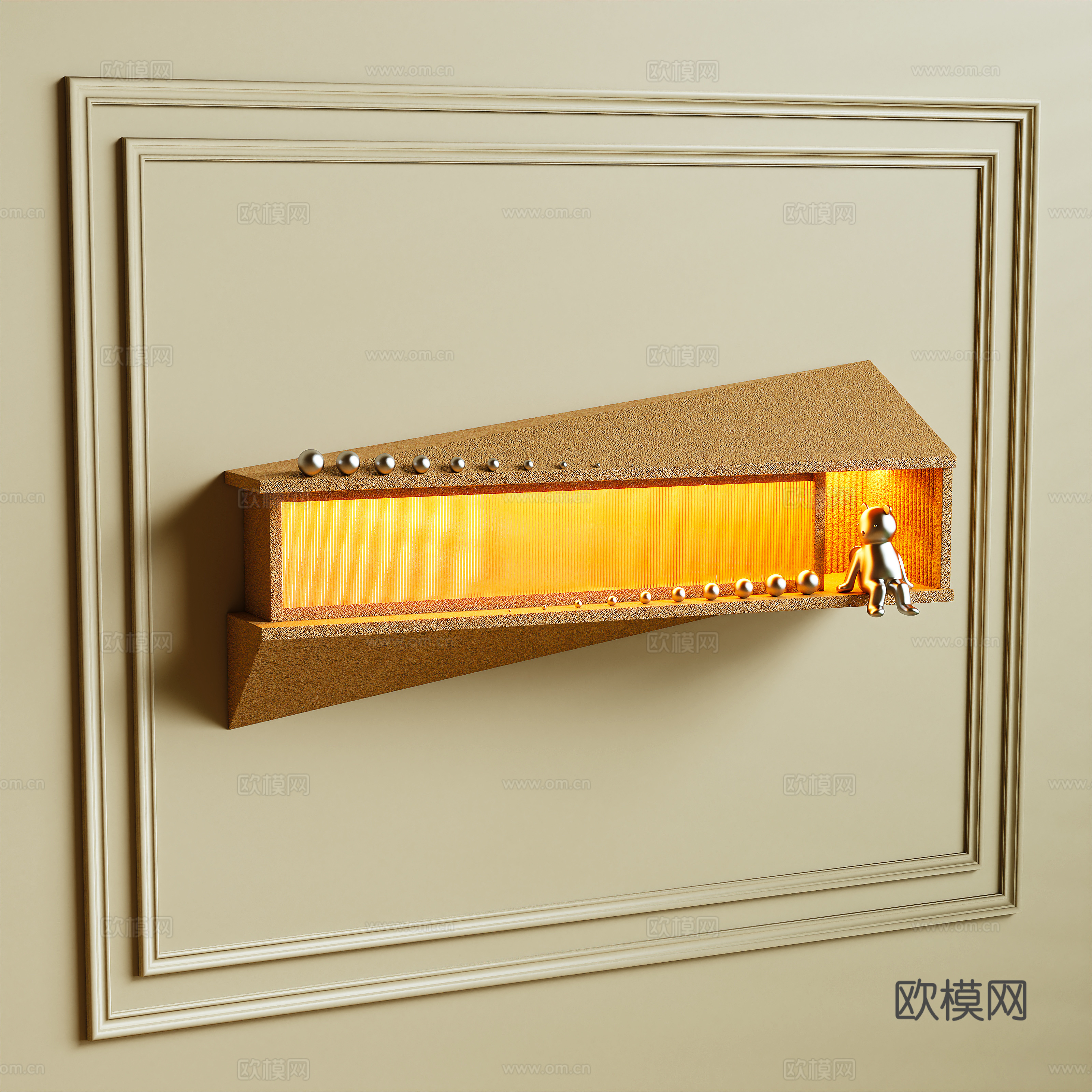 Wall lamp alcove decorative lamp 3d model