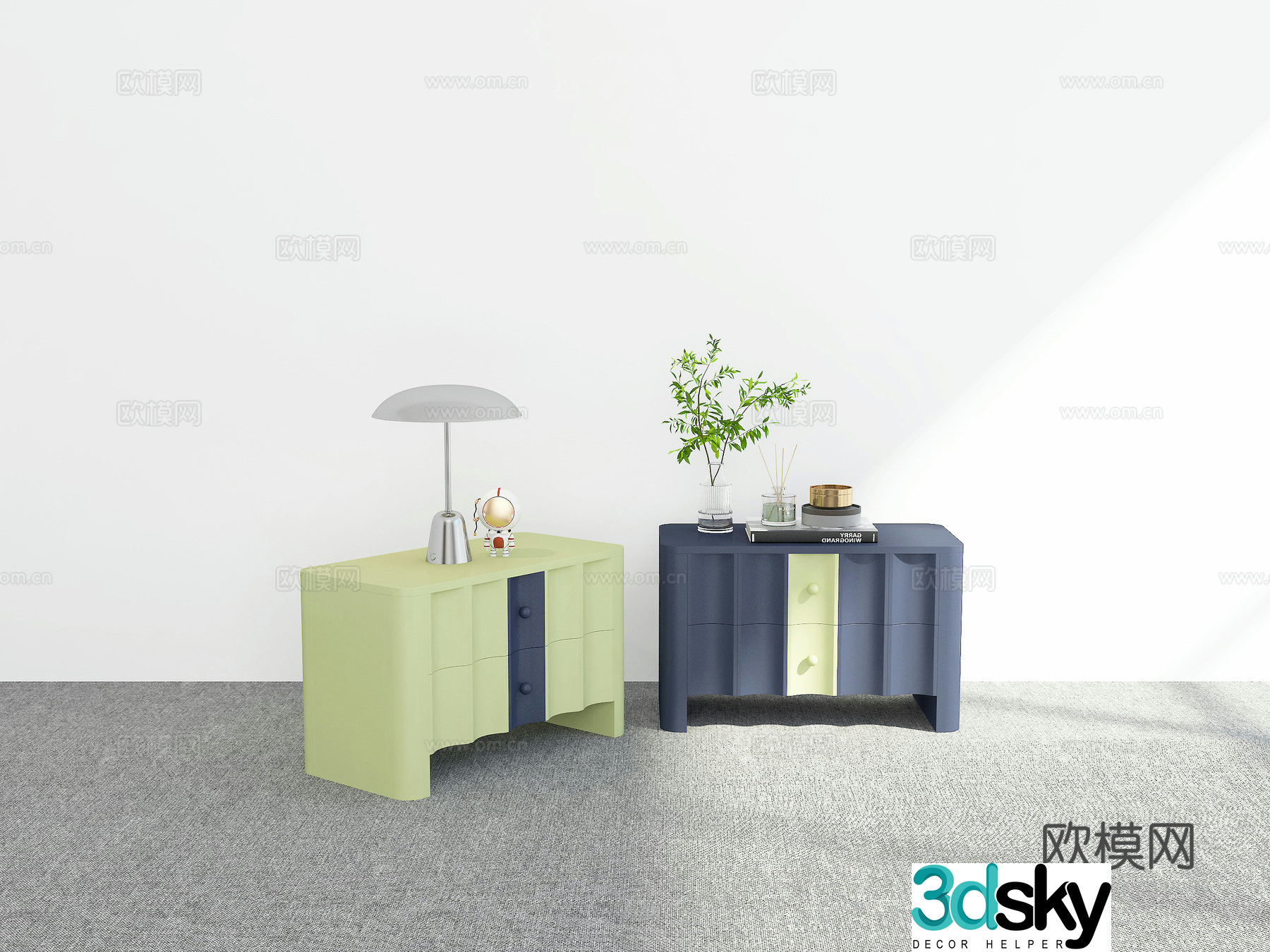 Modern night table 3d model