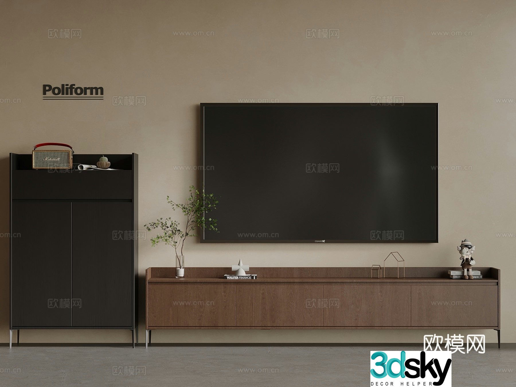 New Chinese TV cabinet chest of drawers medieval style TV cabinet chest of drawers 3d model