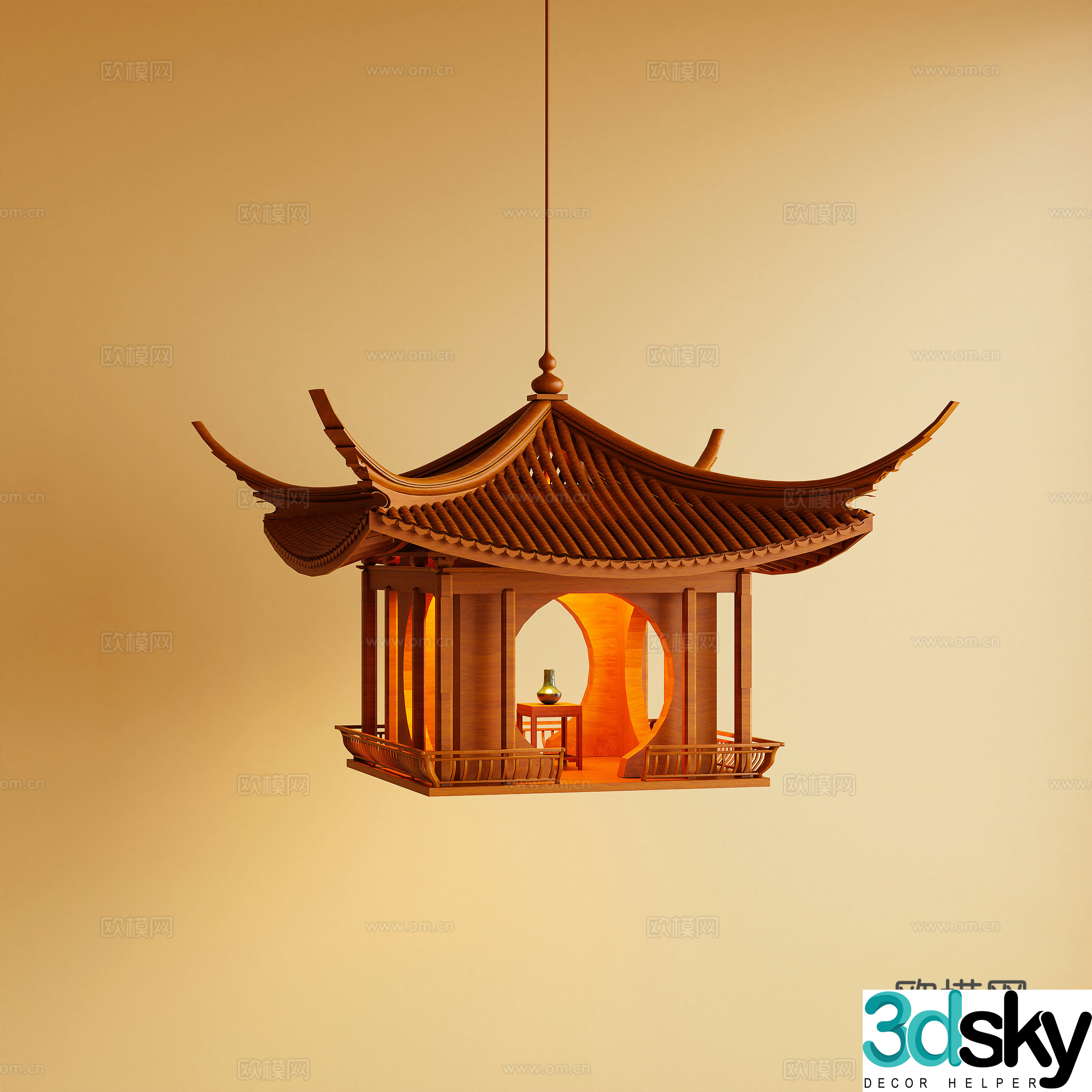 Chandelier Decorative Light 3D Model