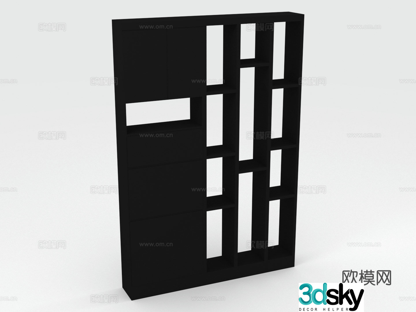 Storage rack partition cabinet display rack bookshelf 3D model