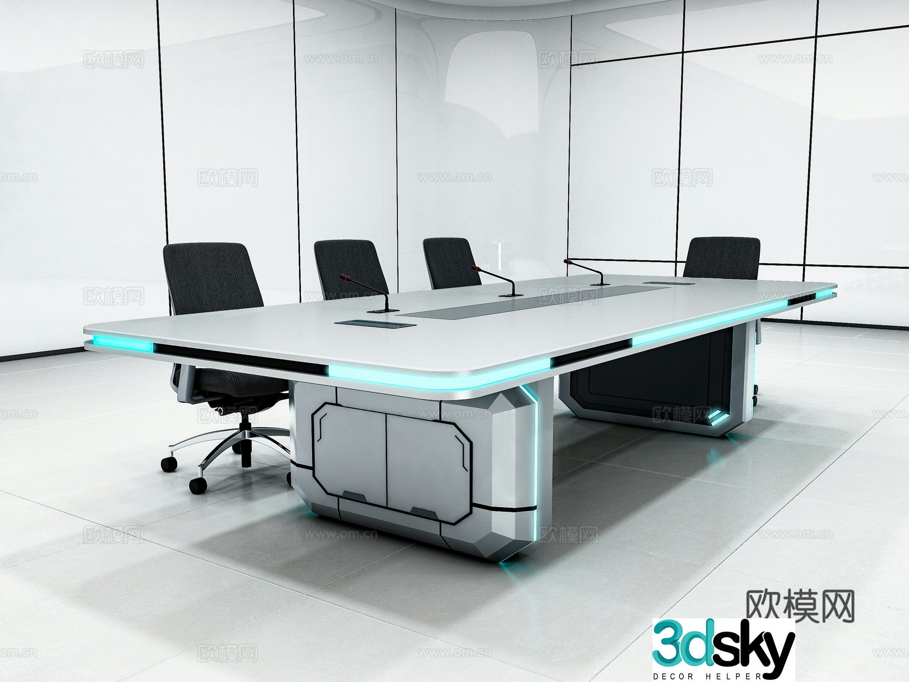 3D model of technology conference table