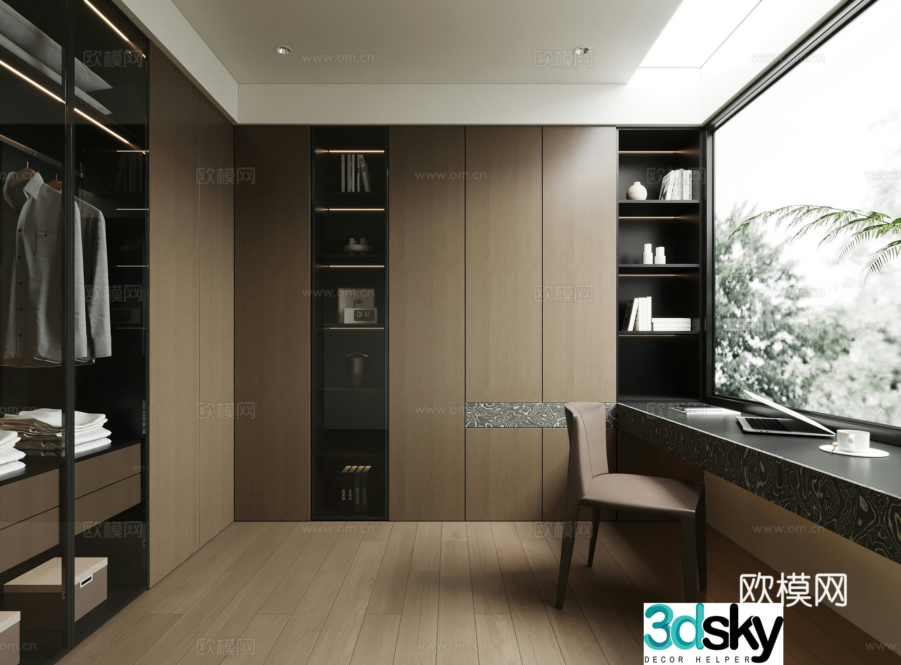 Modern Italian cloakroom wardrobe 3d model