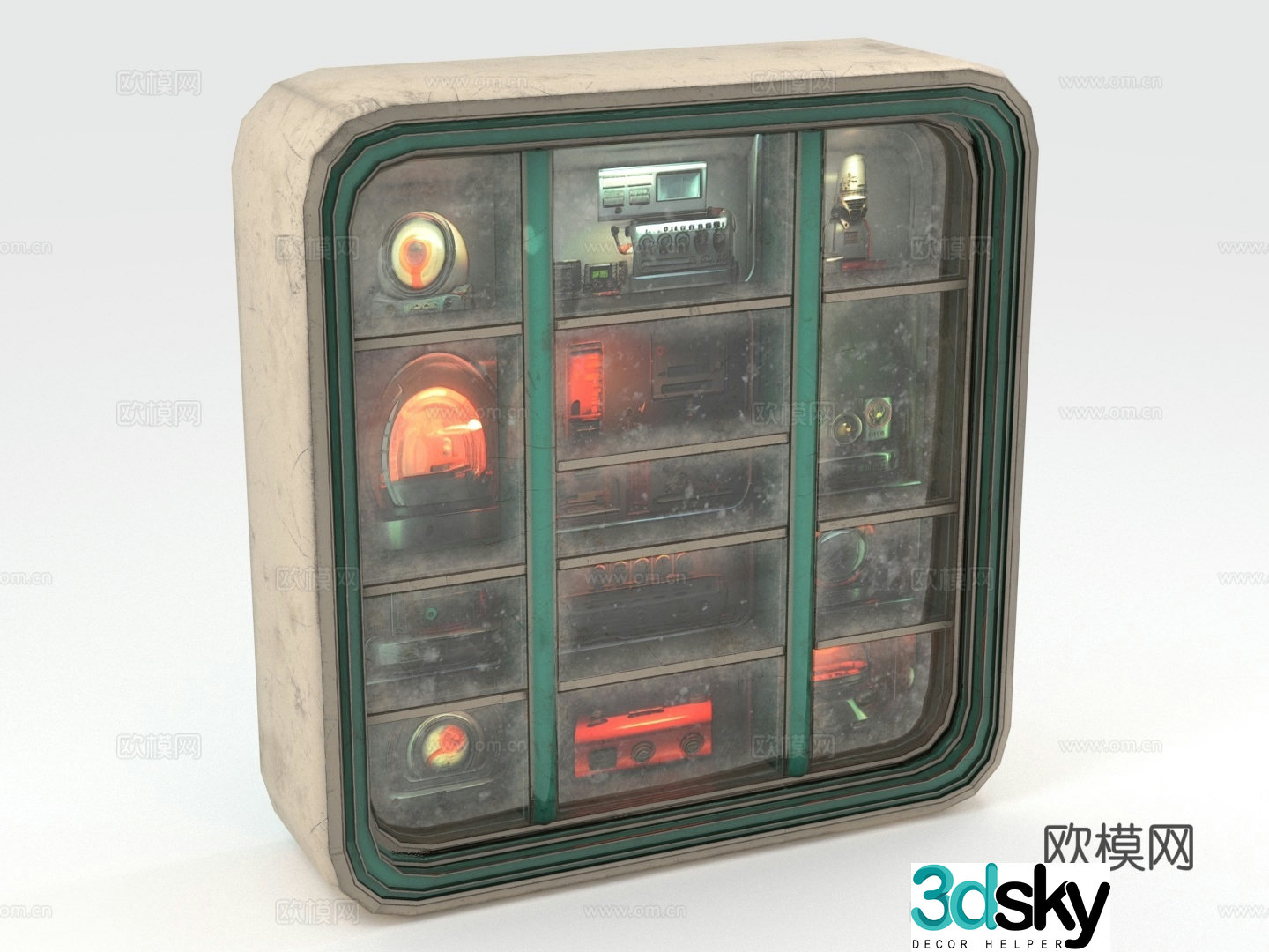Storage rack exhibition rack antique rack storage rack 3D model