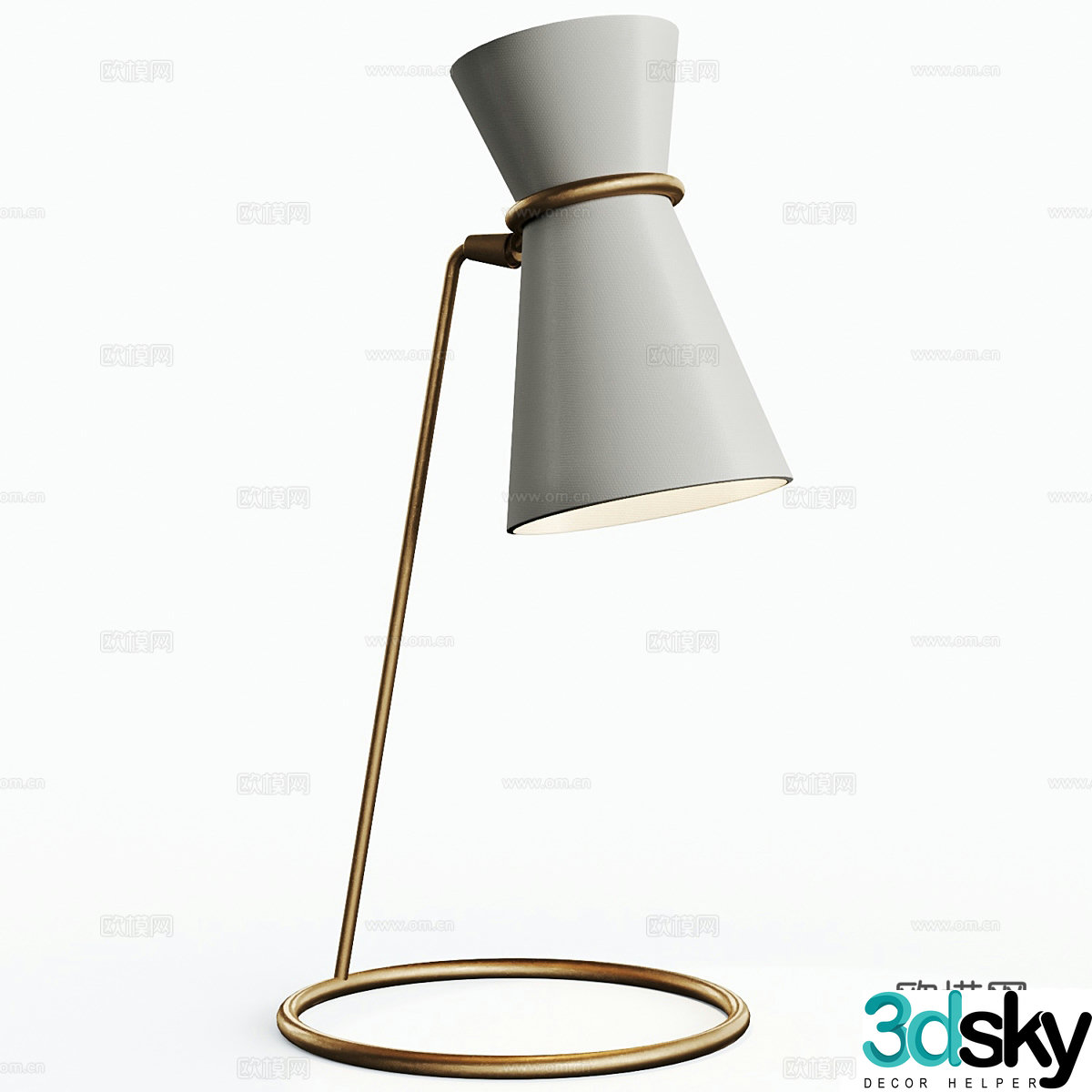 Modern light luxury minimalist decorative desk lamp 3D model
