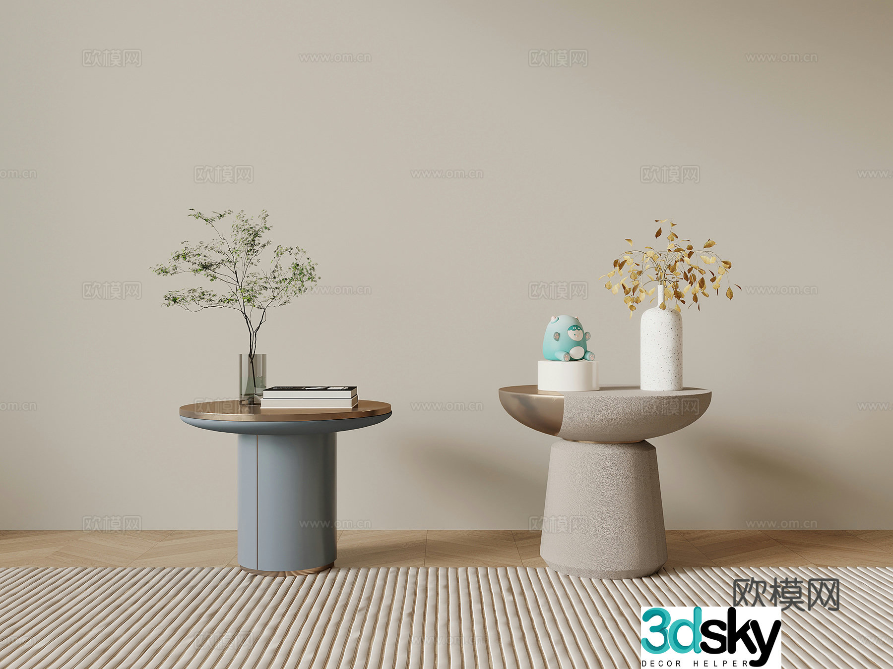 Modern bedside table children’s room bedside table 3d model