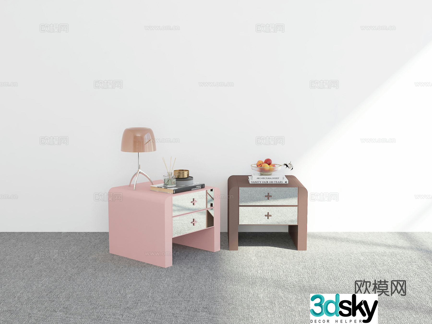 Modern night table 3d model