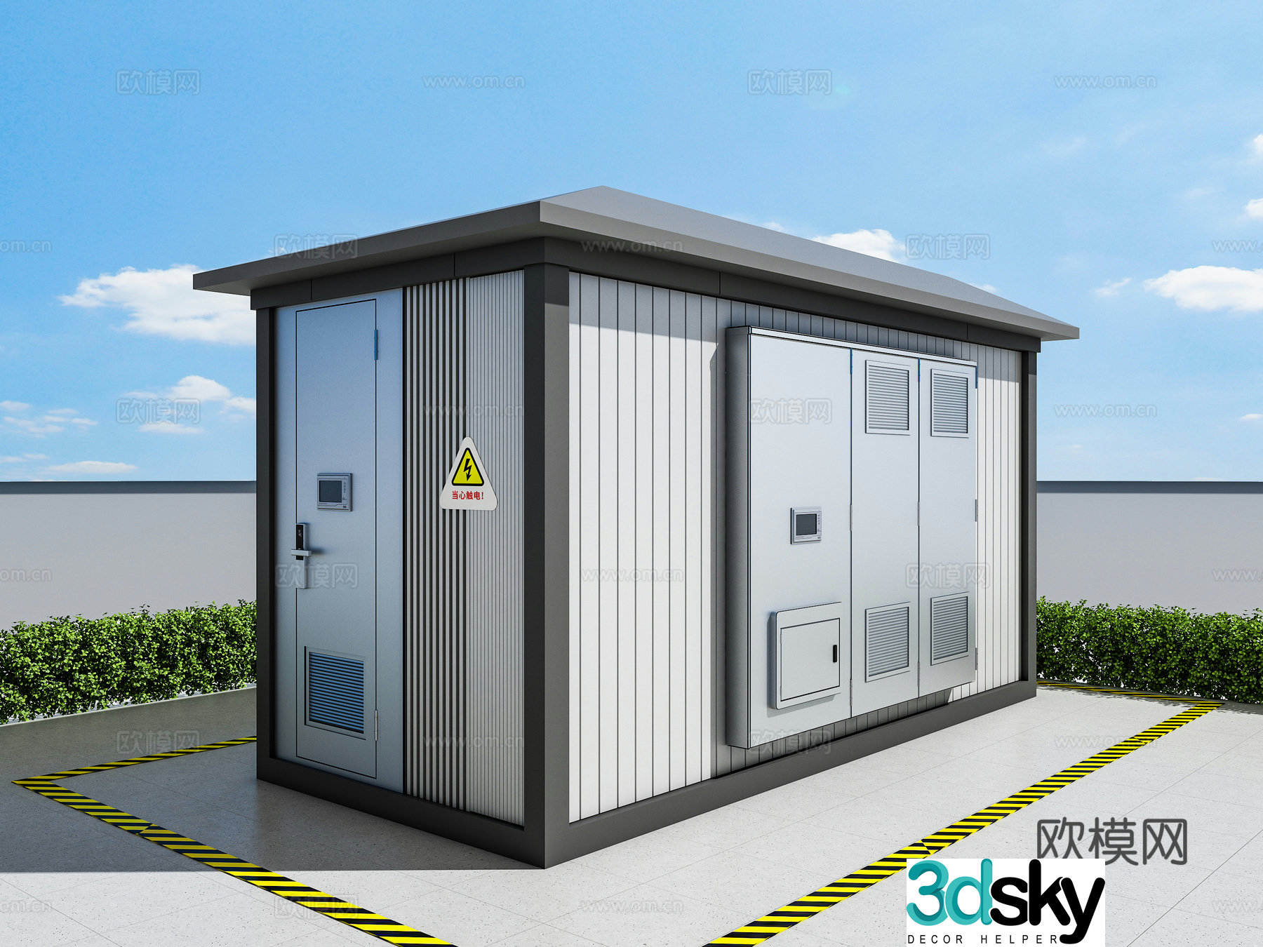 Nordic box transformer distribution room distribution cabinet 3D model