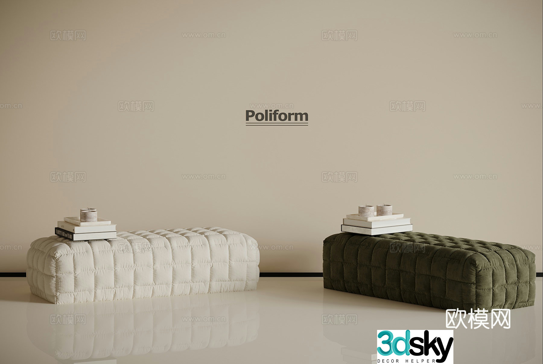 Modern foot pedal shoe changing stool 3D model