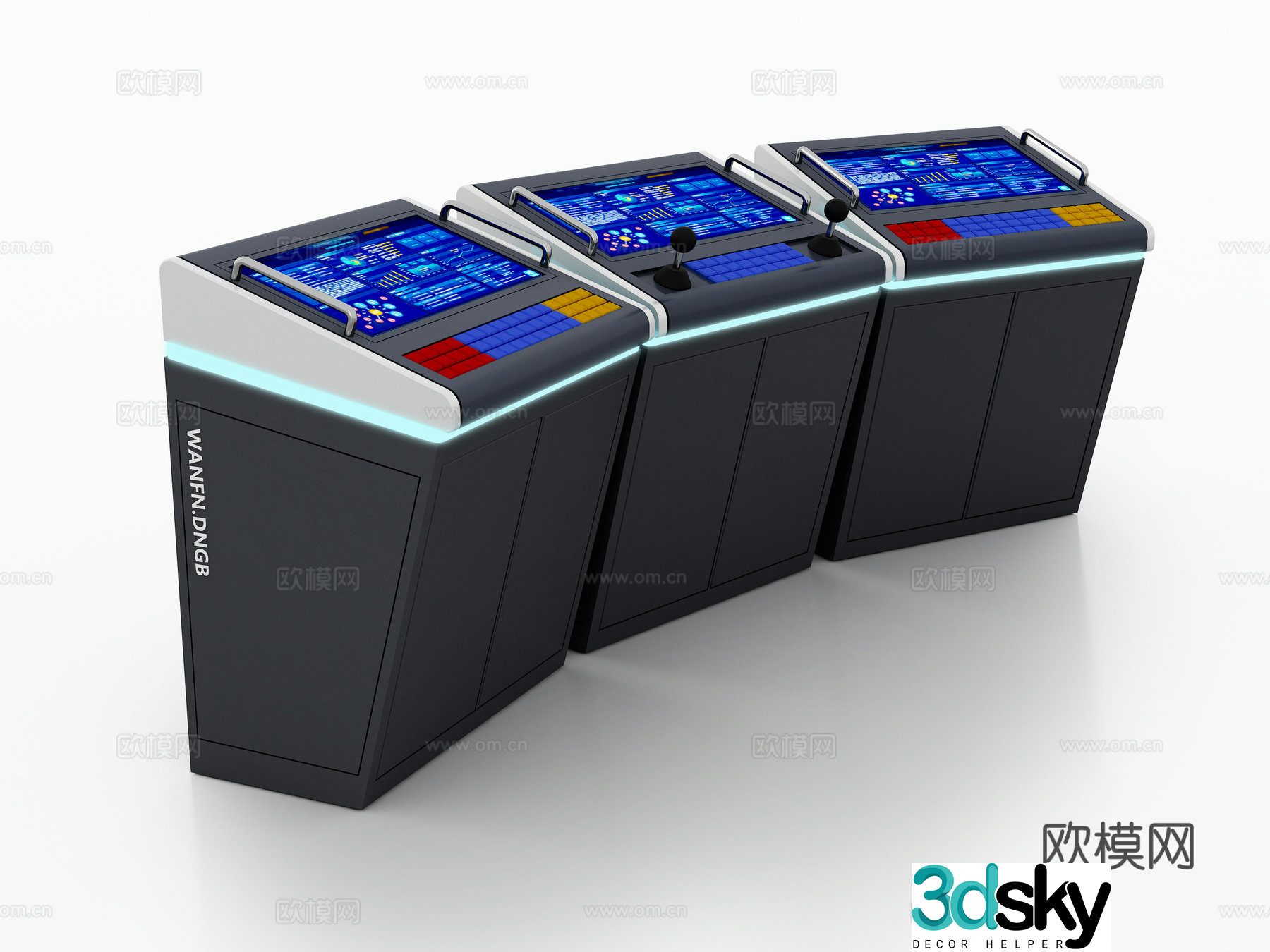 Modern console terminal 3d model