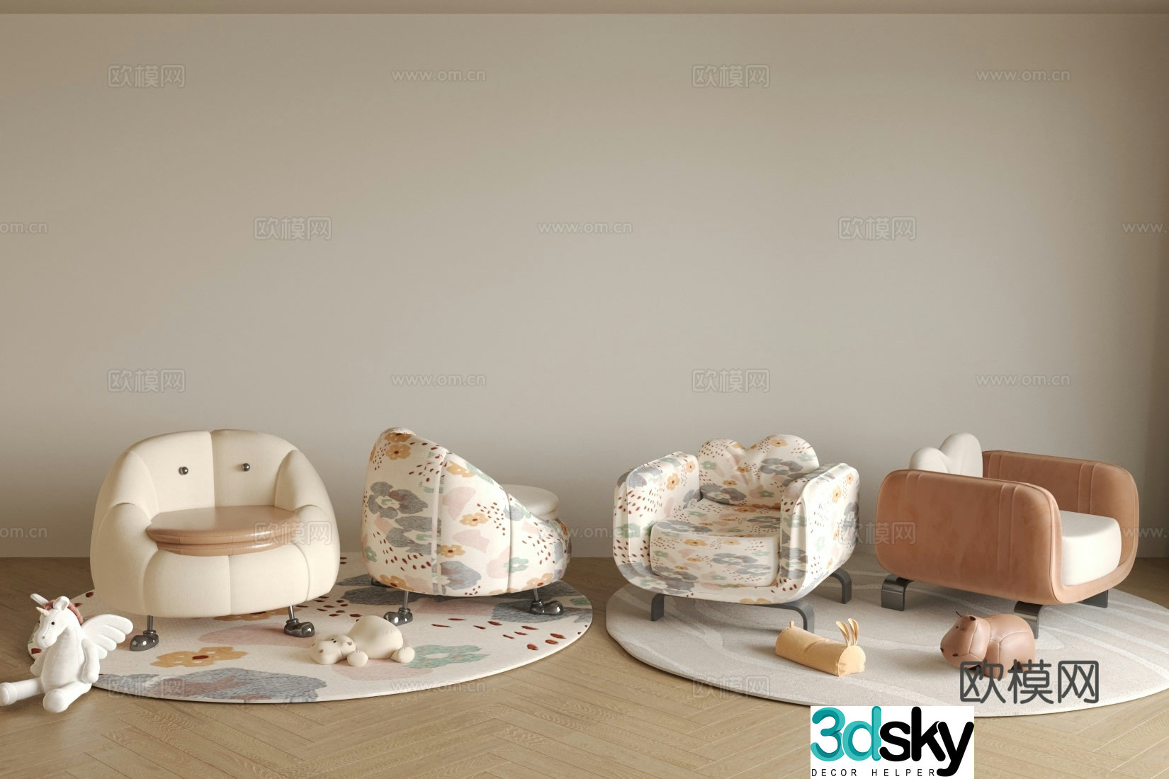 Modern children’s chair children’s leisure chair children’s room leisure chair children’s sofa chair children’s seat 3d model