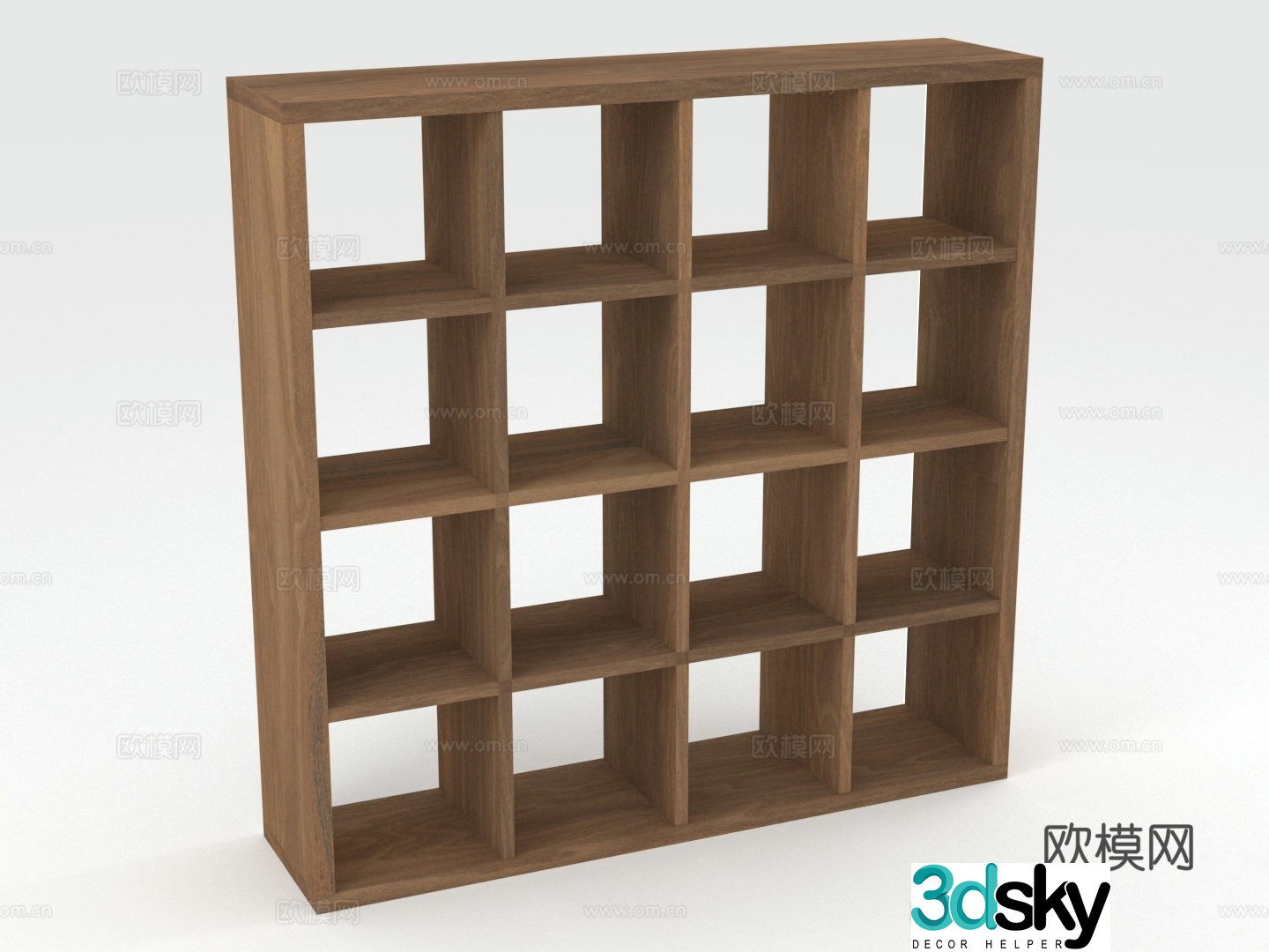 Shelf Bookshelf Grid Shelf Display rack 3D model