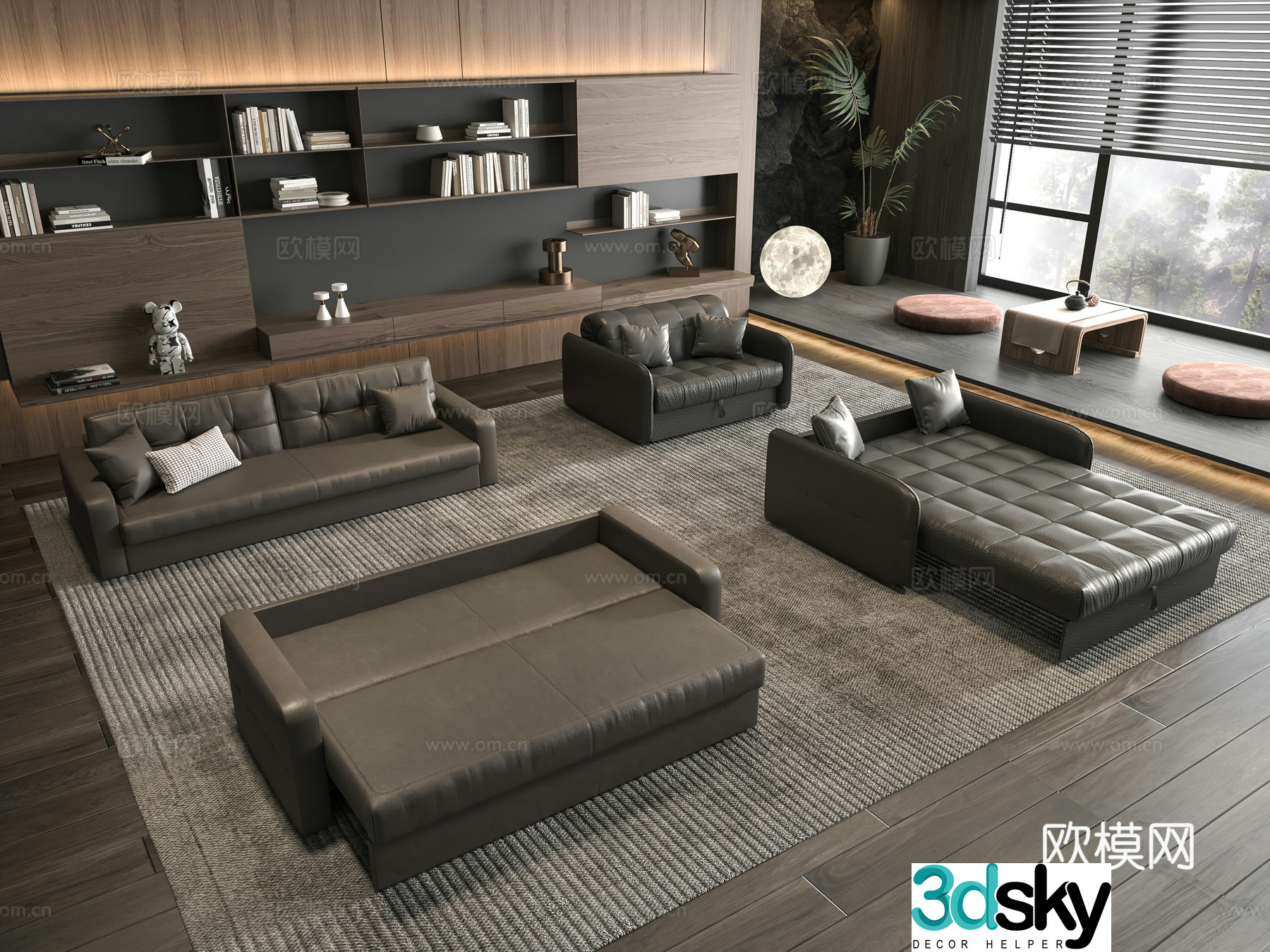 Modern sofa bed 3d model
