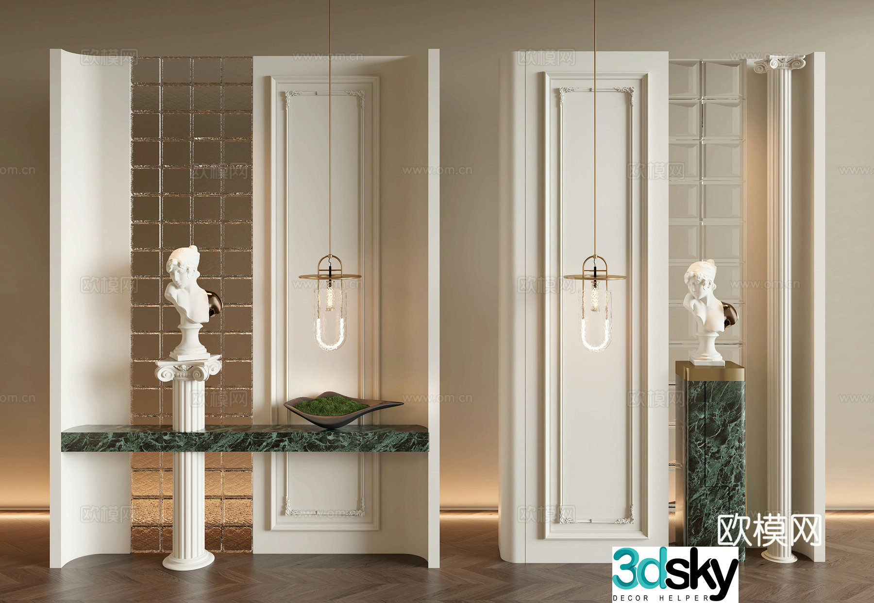 French entrance partition 3D model