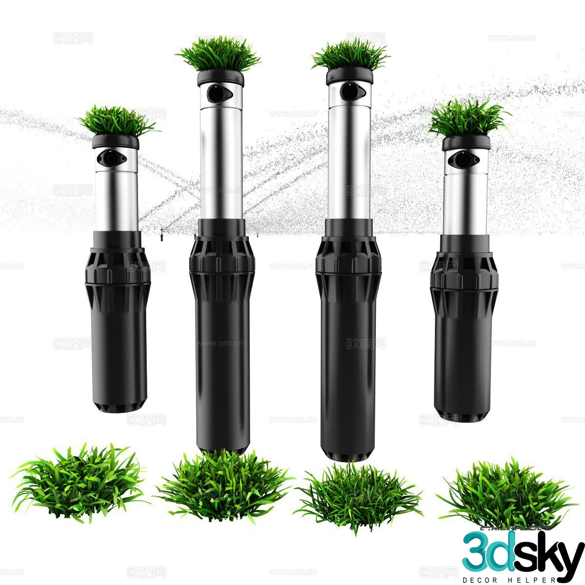 Irrigation system agricultural spraying system 3d model