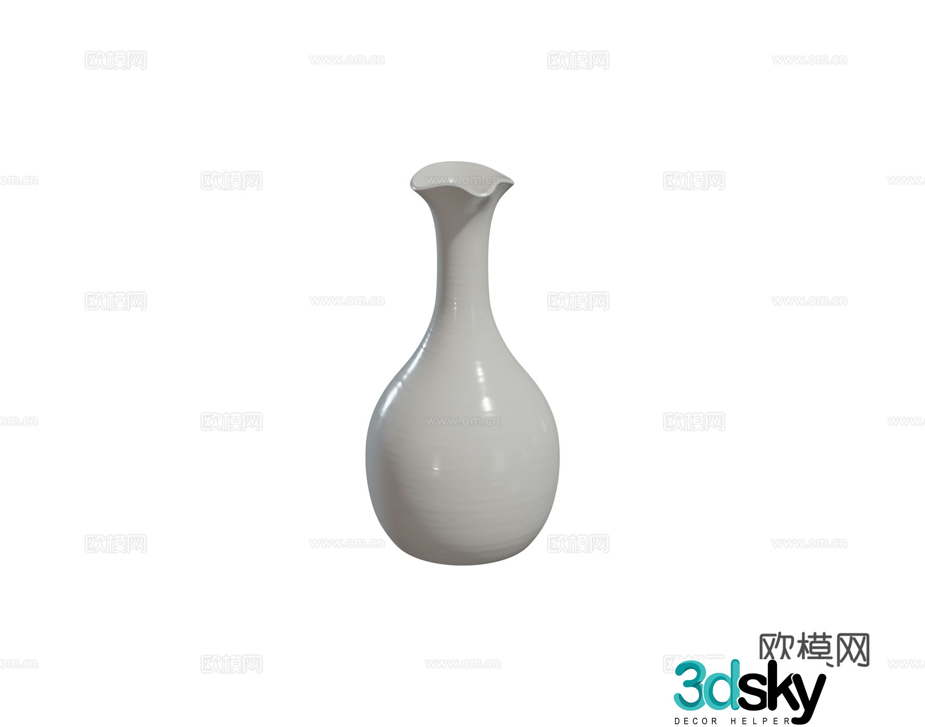 Modern ceramic vase Indoor desktop Jewelry ornament combination 3D model