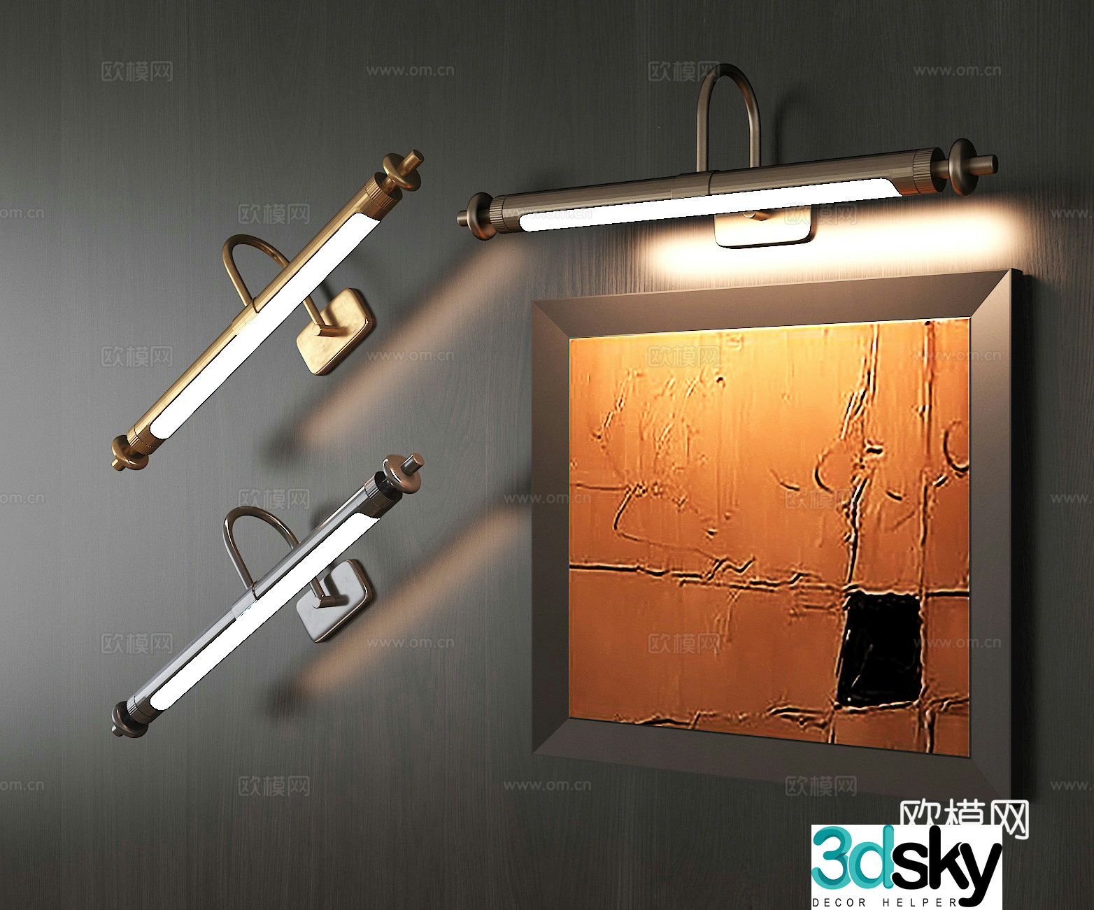 Wall lamp One-line lamp Decorative lamp 3D model