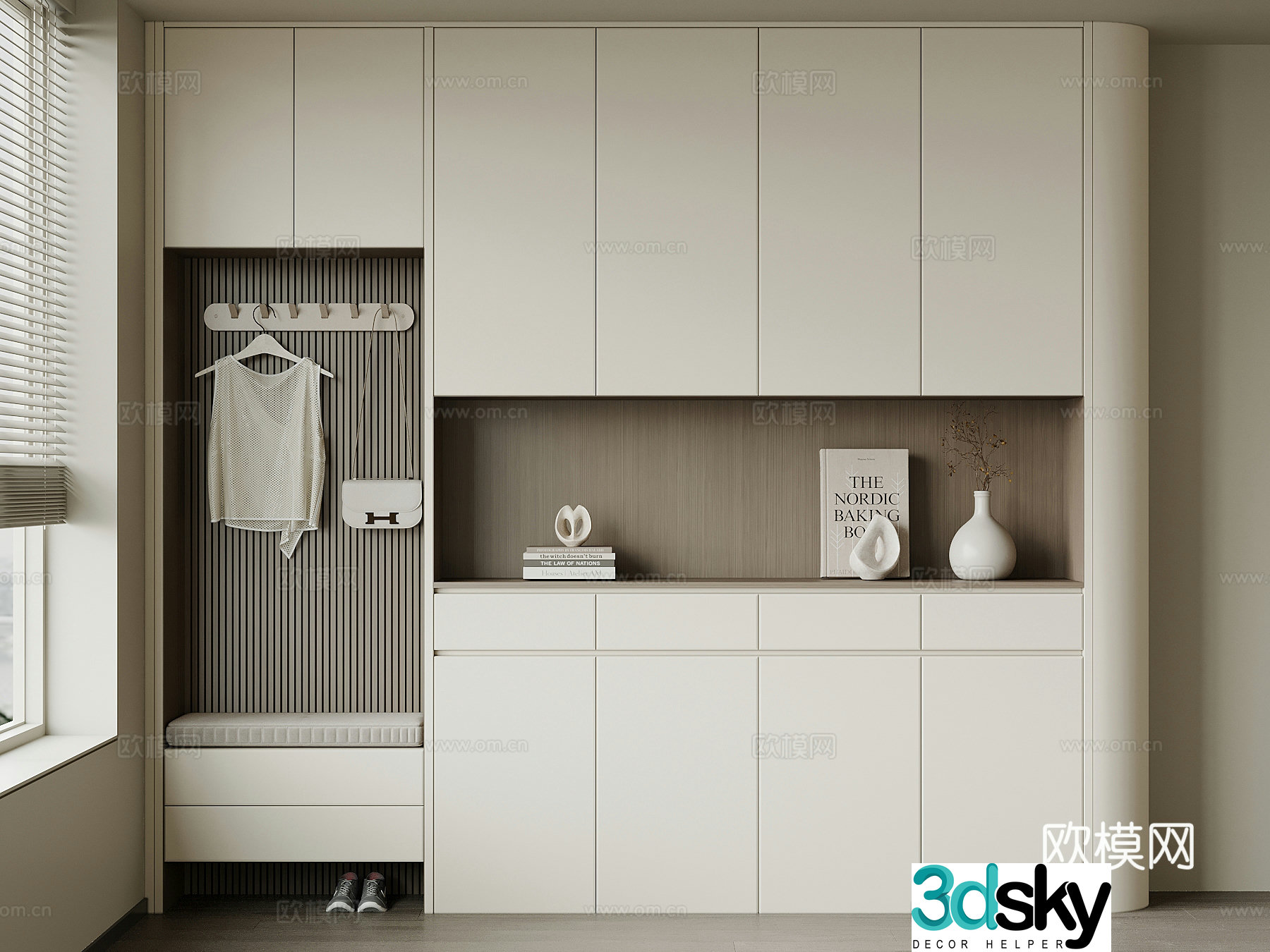 Modern shoe cabinet 3d model