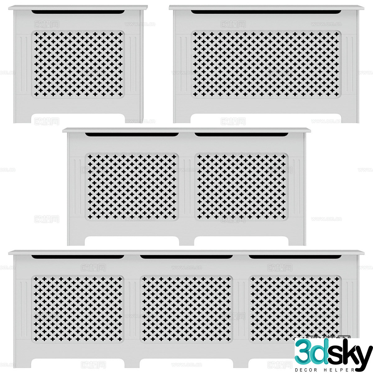 American simple radiator cover radiator cover 3d model
