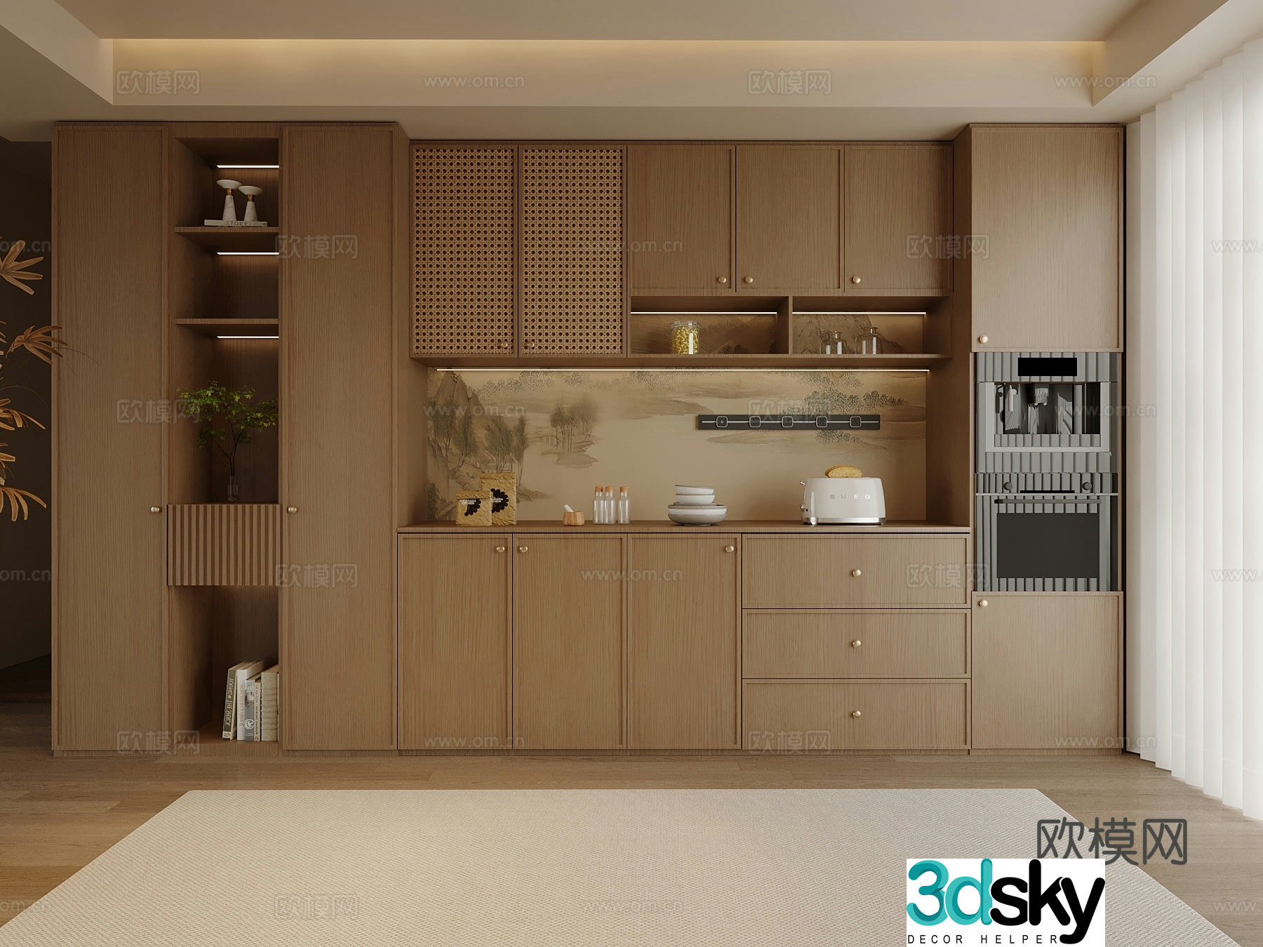 New Chinese wine cabinet 3D model