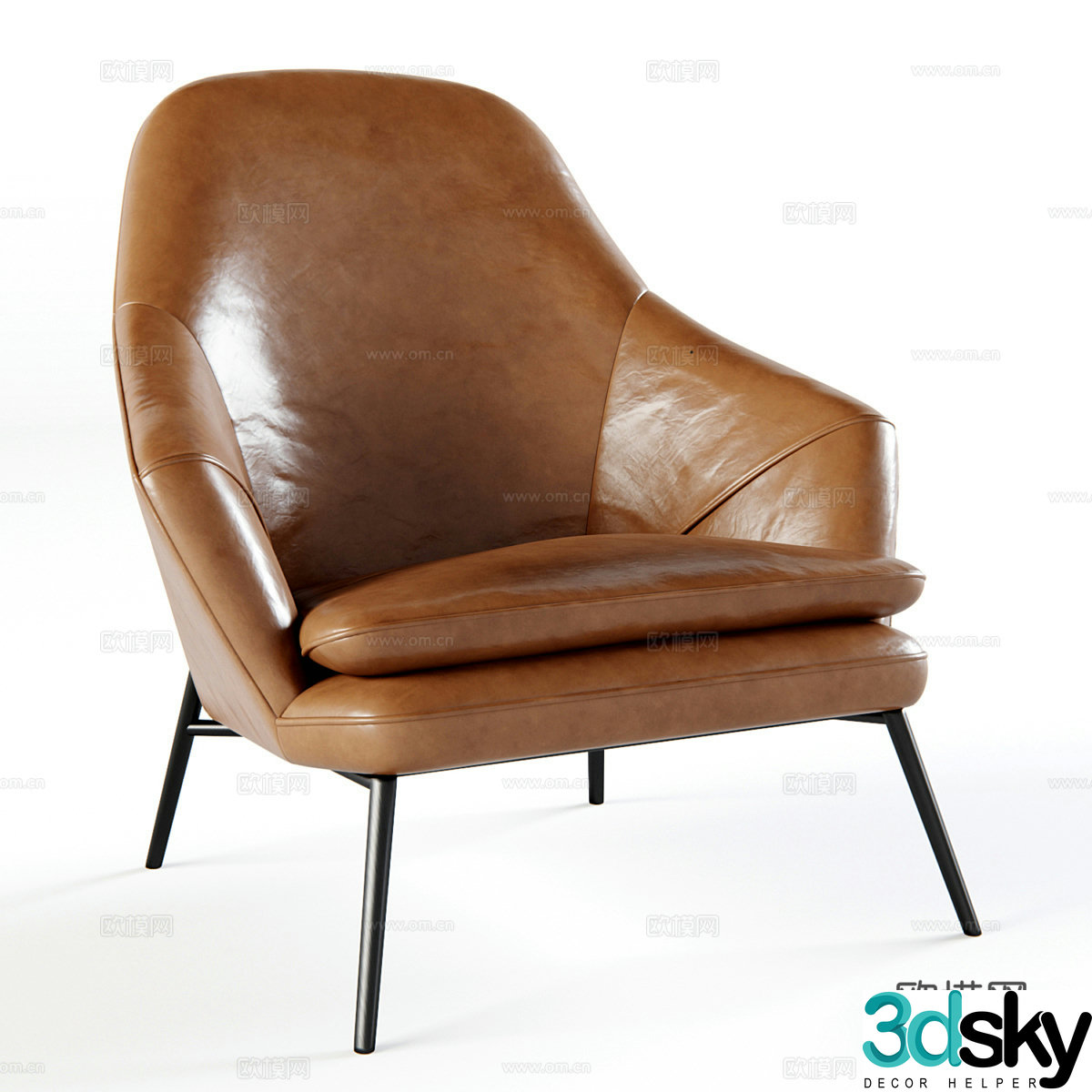 Leisure chair modern leisure chair single sofa sofa 3d model