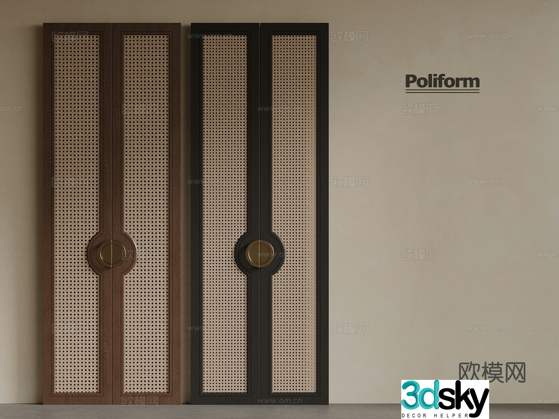 New Chinese cabinet door 3D model