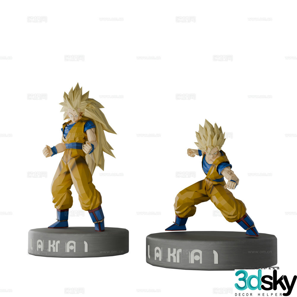 Modern Saiyan figure_Saiyan_Super Saiyan_Dragon Ball_Wukong_Figure_Toy 3D Model