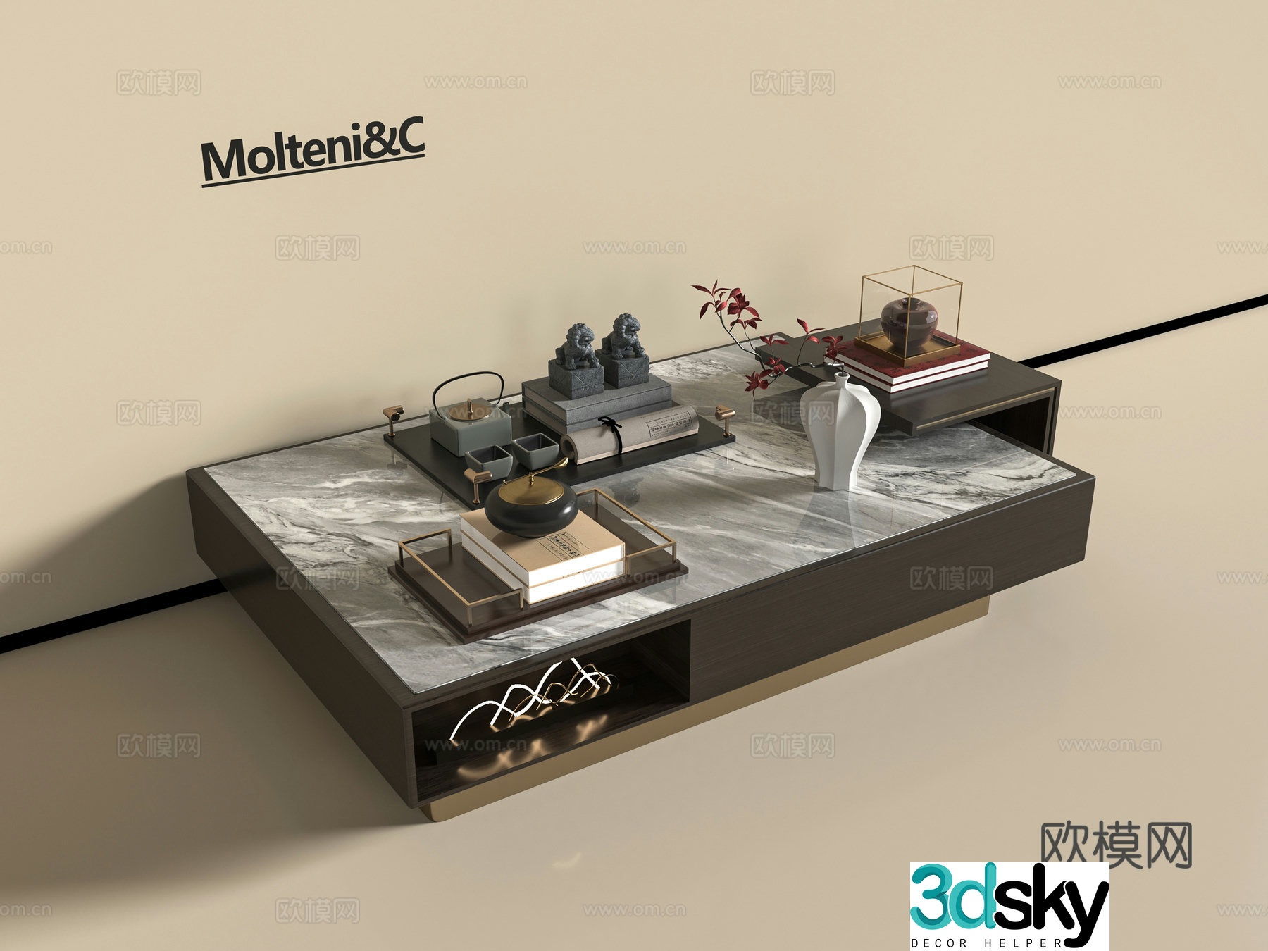 New Chinese coffee table 3D model