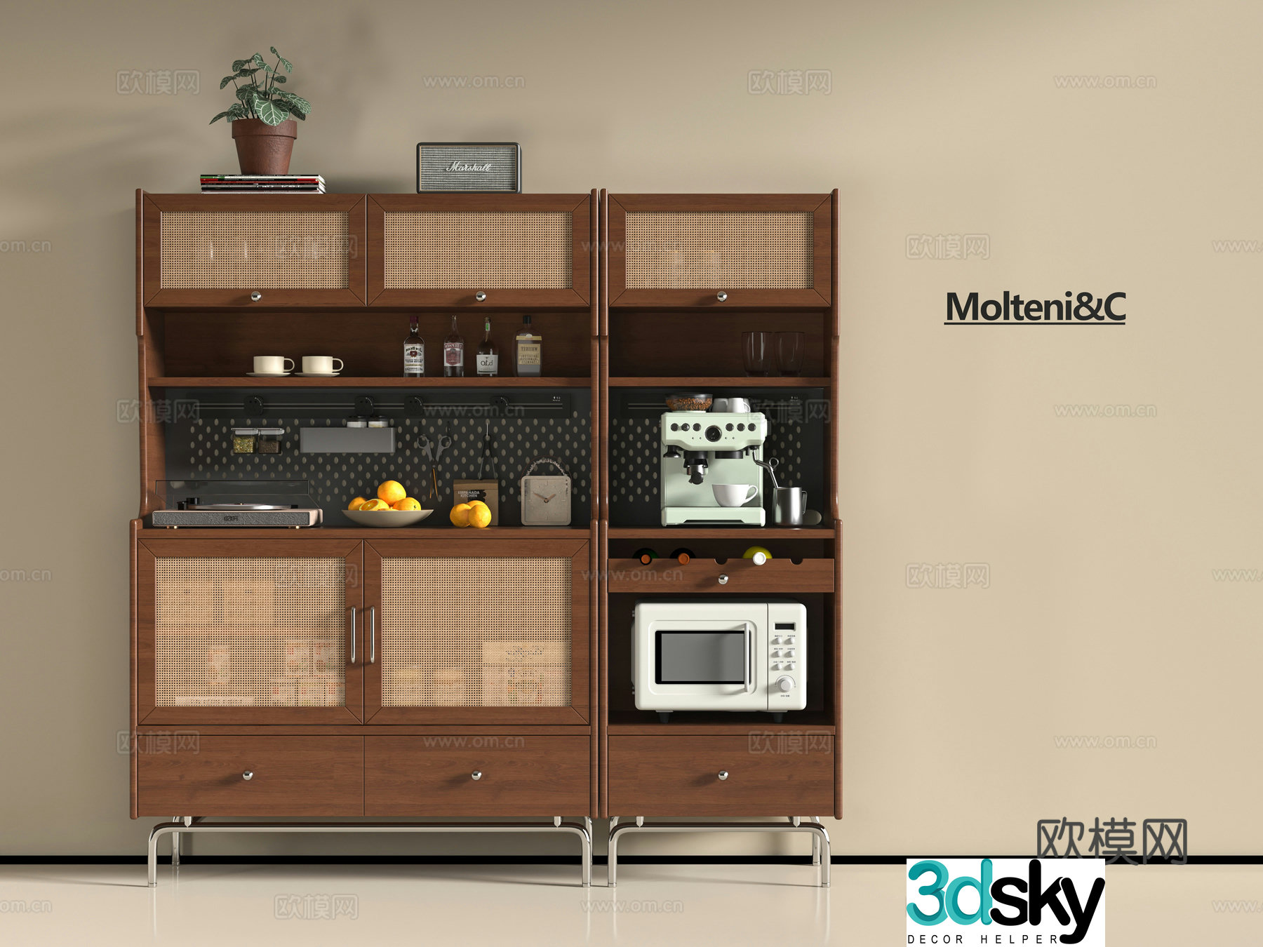 Middle-aged sideboard 3D model