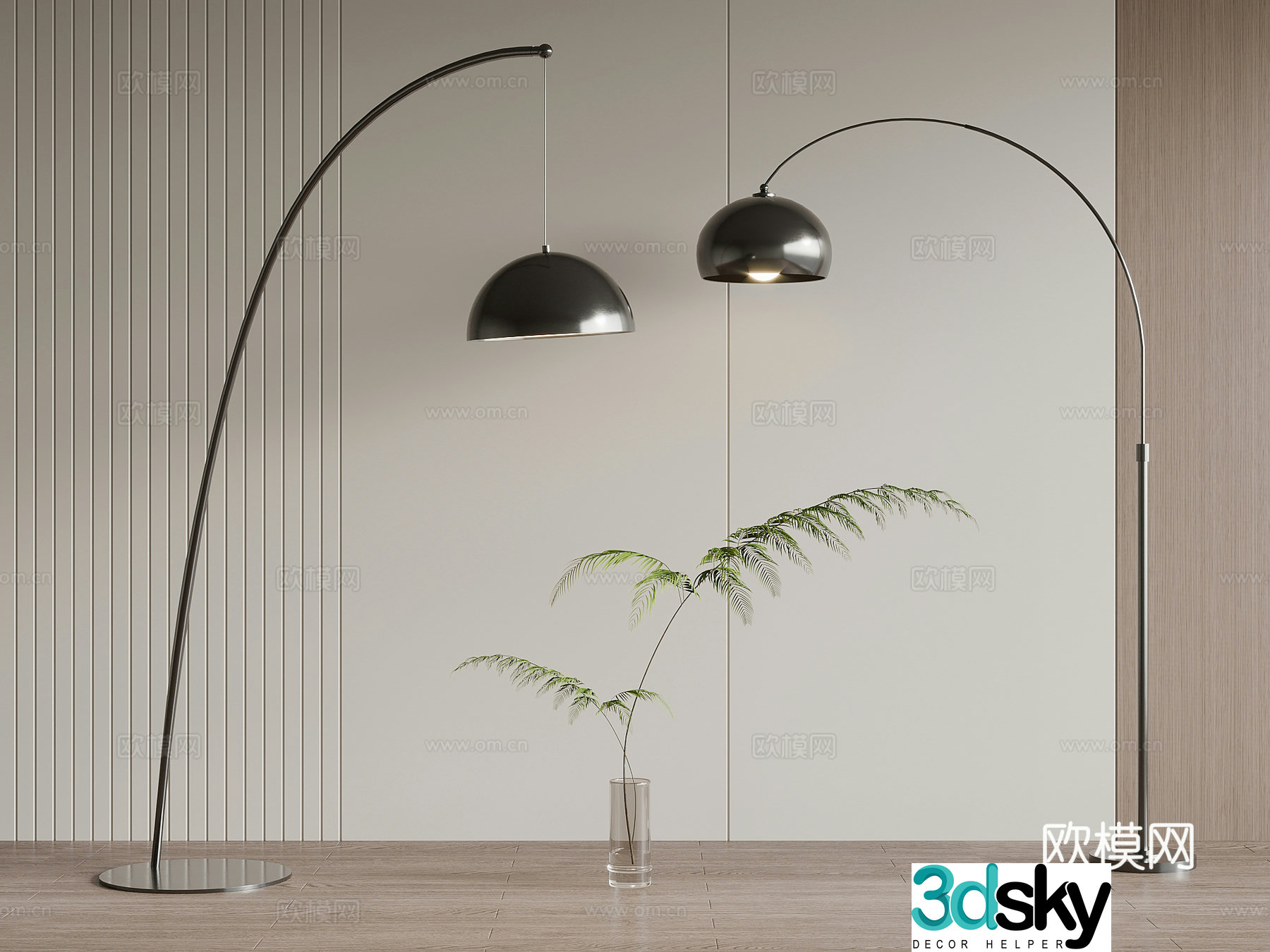 Modern floor lamp 3d model