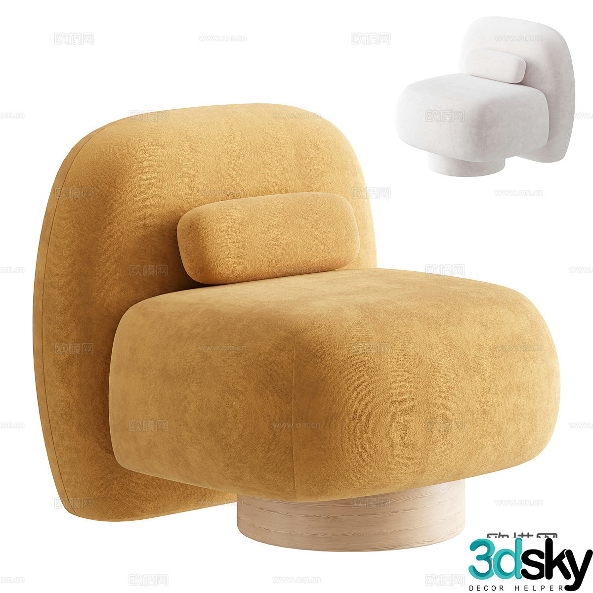 Sofa coffee table combination 3D model