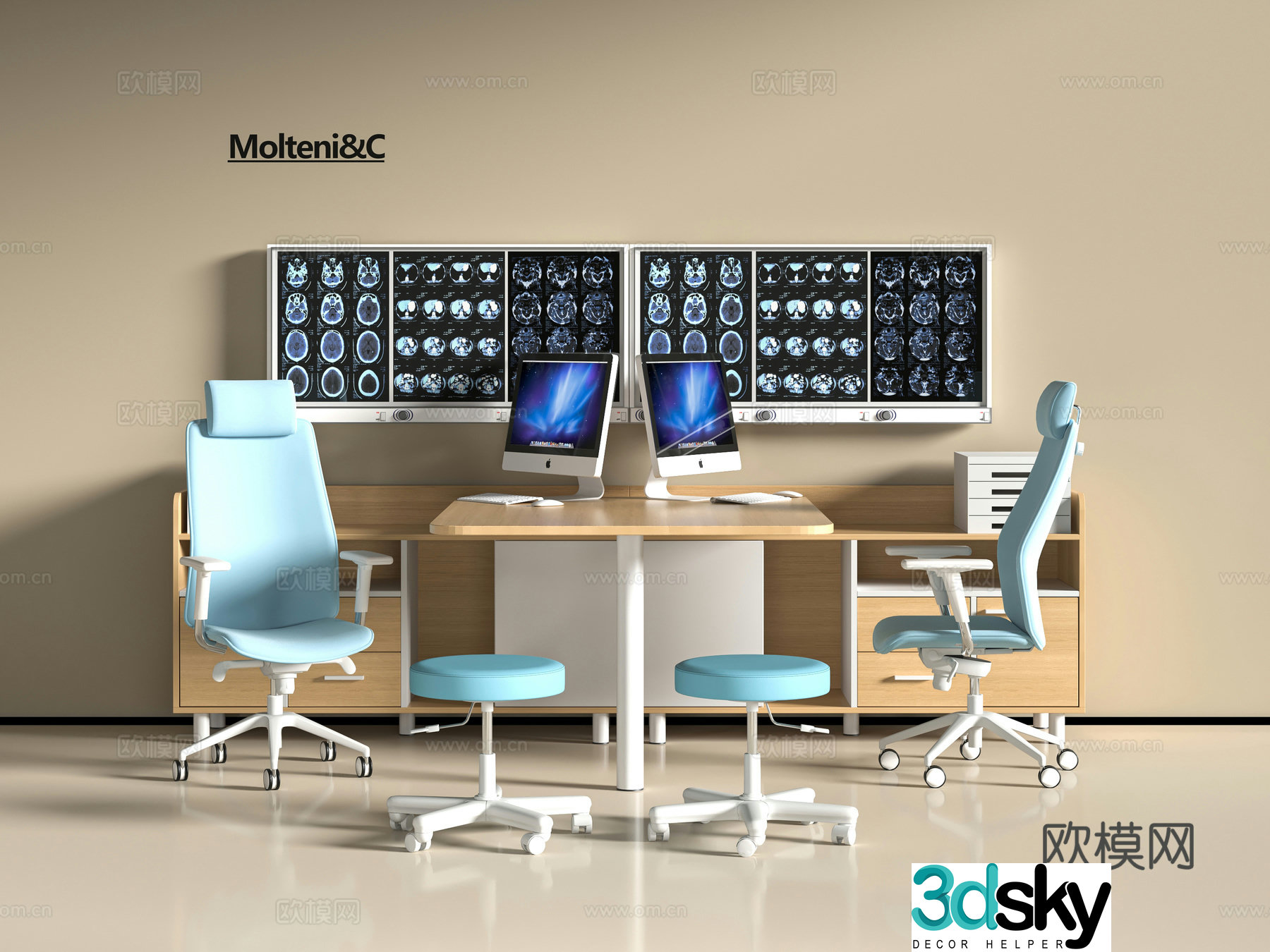 Modern clinic table 3d model