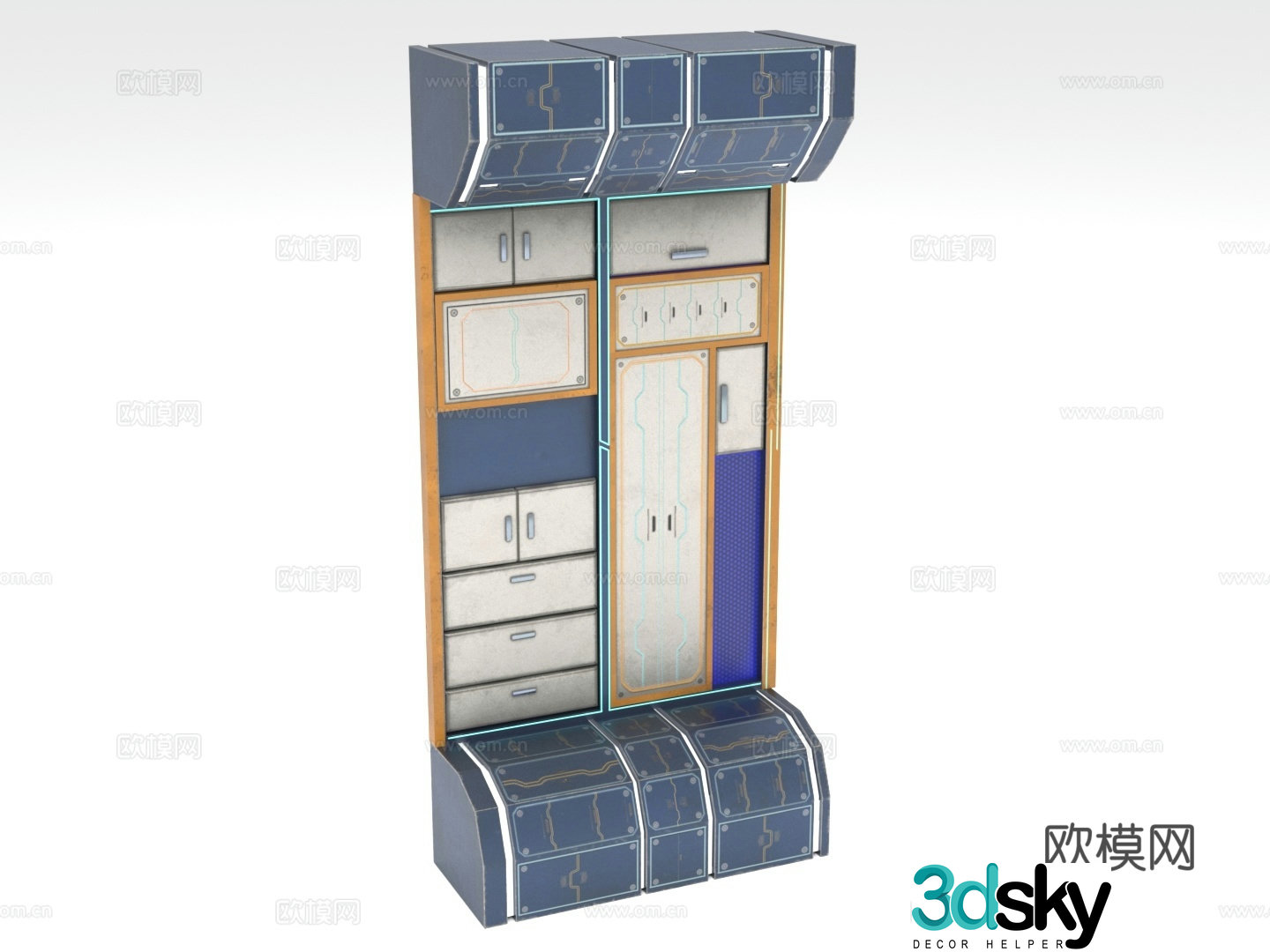 Storage rack Storage cabinet Combination cabinet Storage rack 3D model